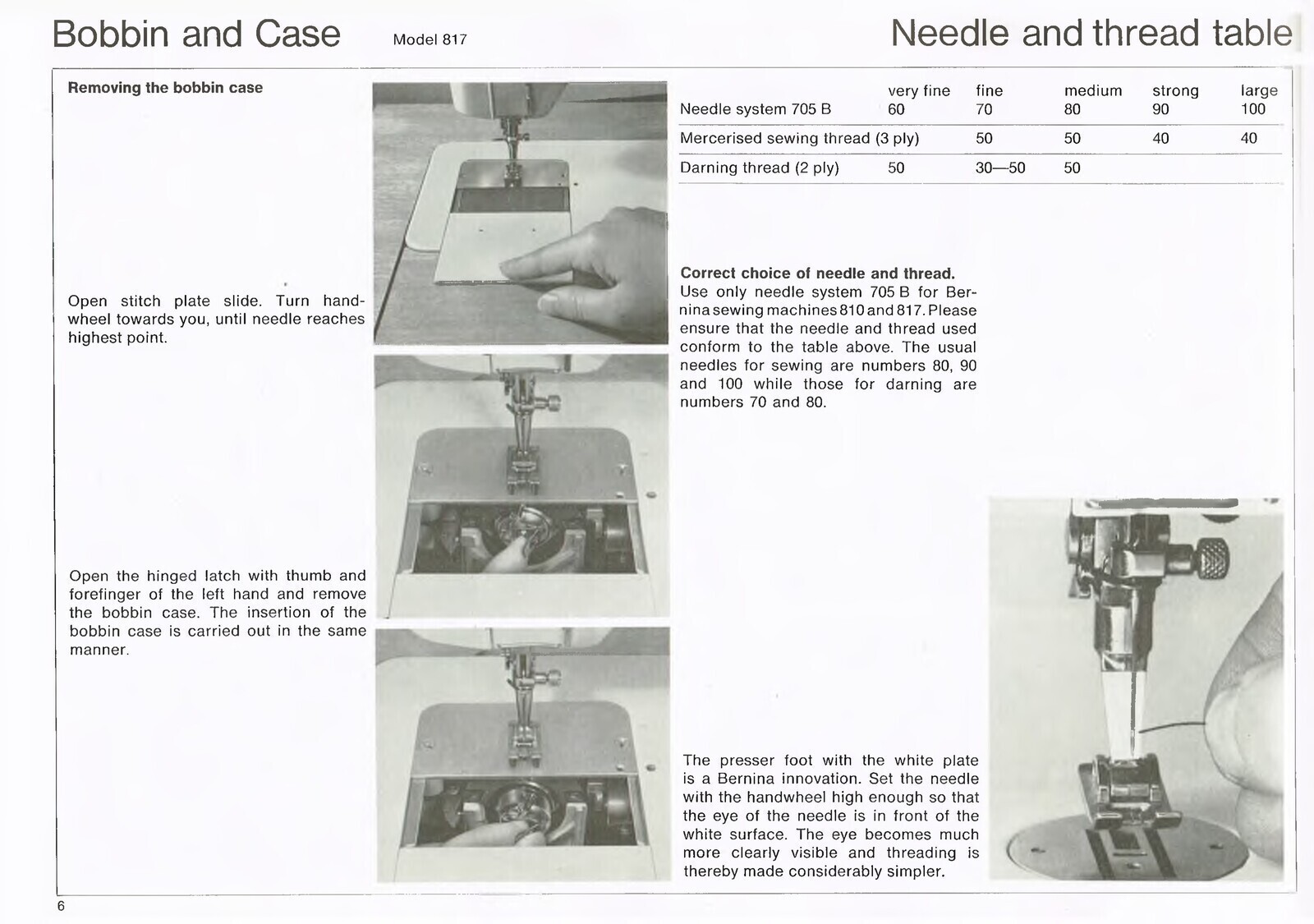 BERNINA 810 817 Sewing Machine User Manual FULL COLOR – BOUND, FRONT & BACK