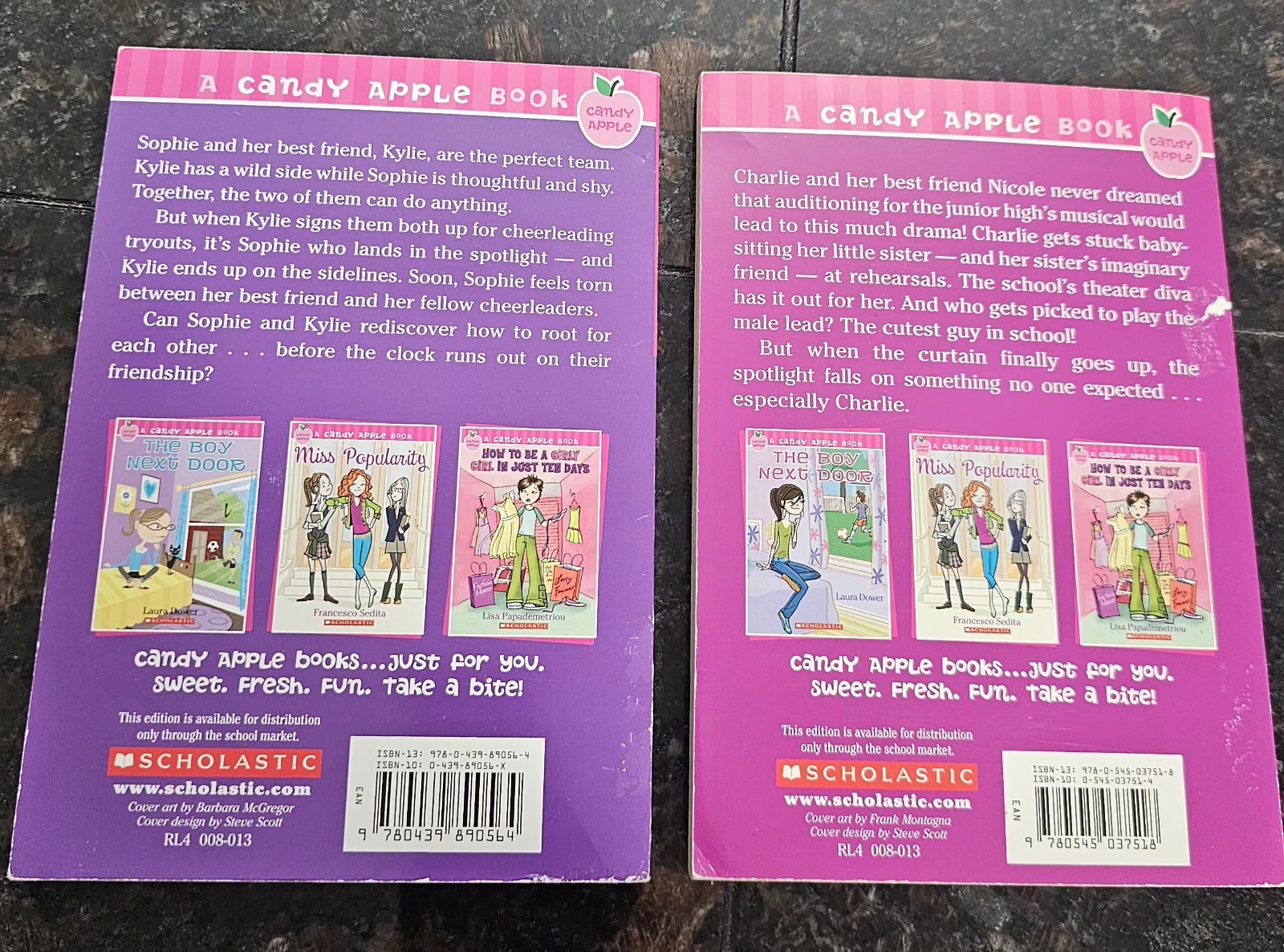 Scholastic Candy Apple Book Drama Queen & The Accidental Cheerleader Paperback