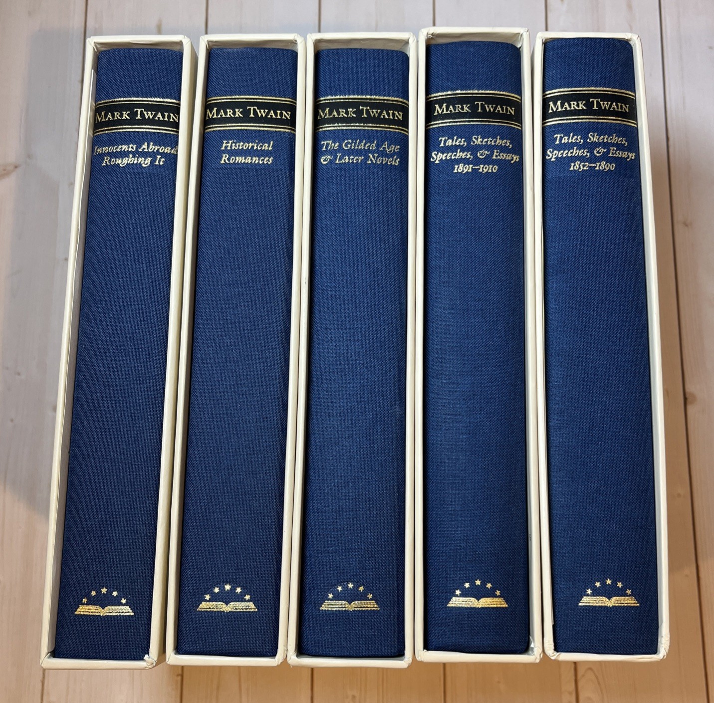 Mark Twain The Library Of America Lot (5) – Hardcover w/ Slipcase – 1992 & Newer