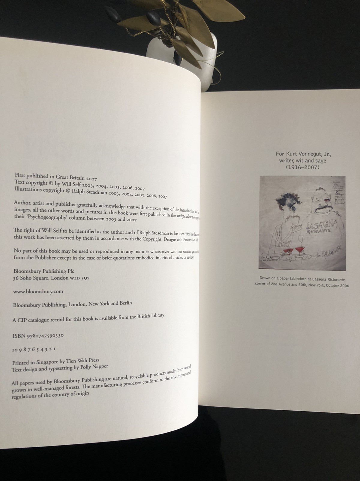 Will Self/Ralph Steadman Psycho Geography Bloomsbury 2007 First Ed/F.Print HC LN