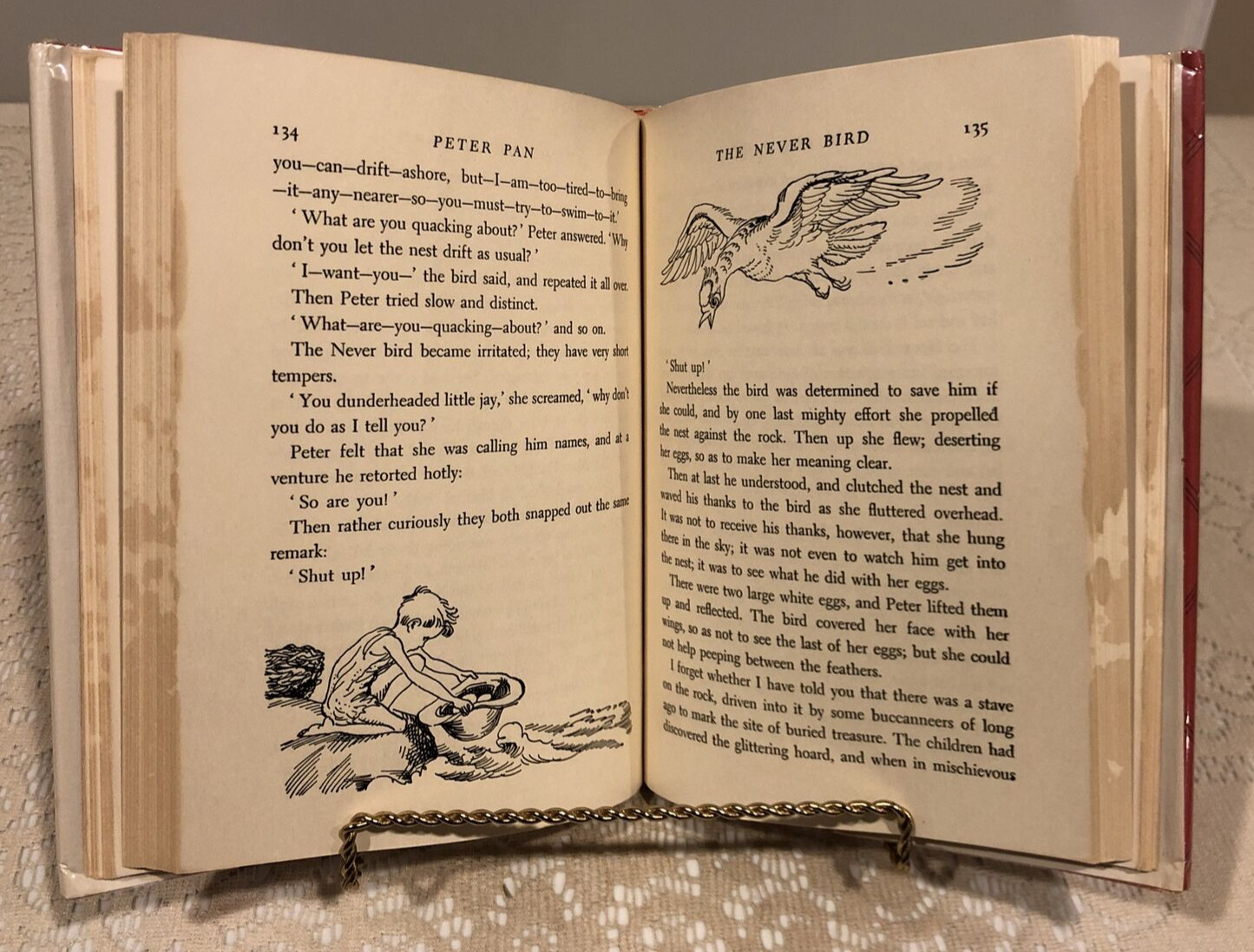 Peter Pan By J.M. Barrie , 1950 Hardcover/Dust Jacket, Charles Scribner’s Sons