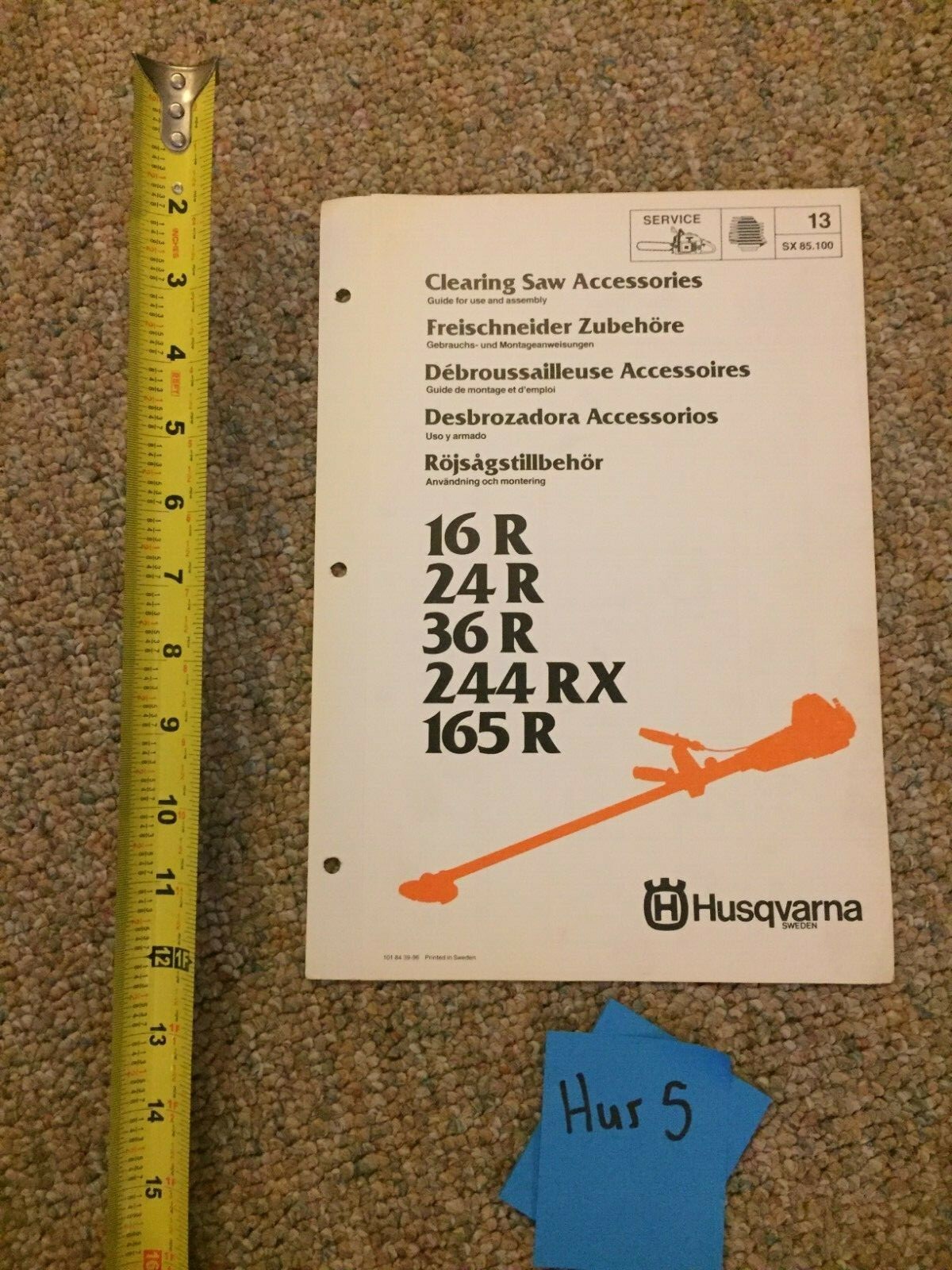 Husqvarna 16R 24R 36R 244RX 165R Clearing Saw Accessories Spare Parts List
