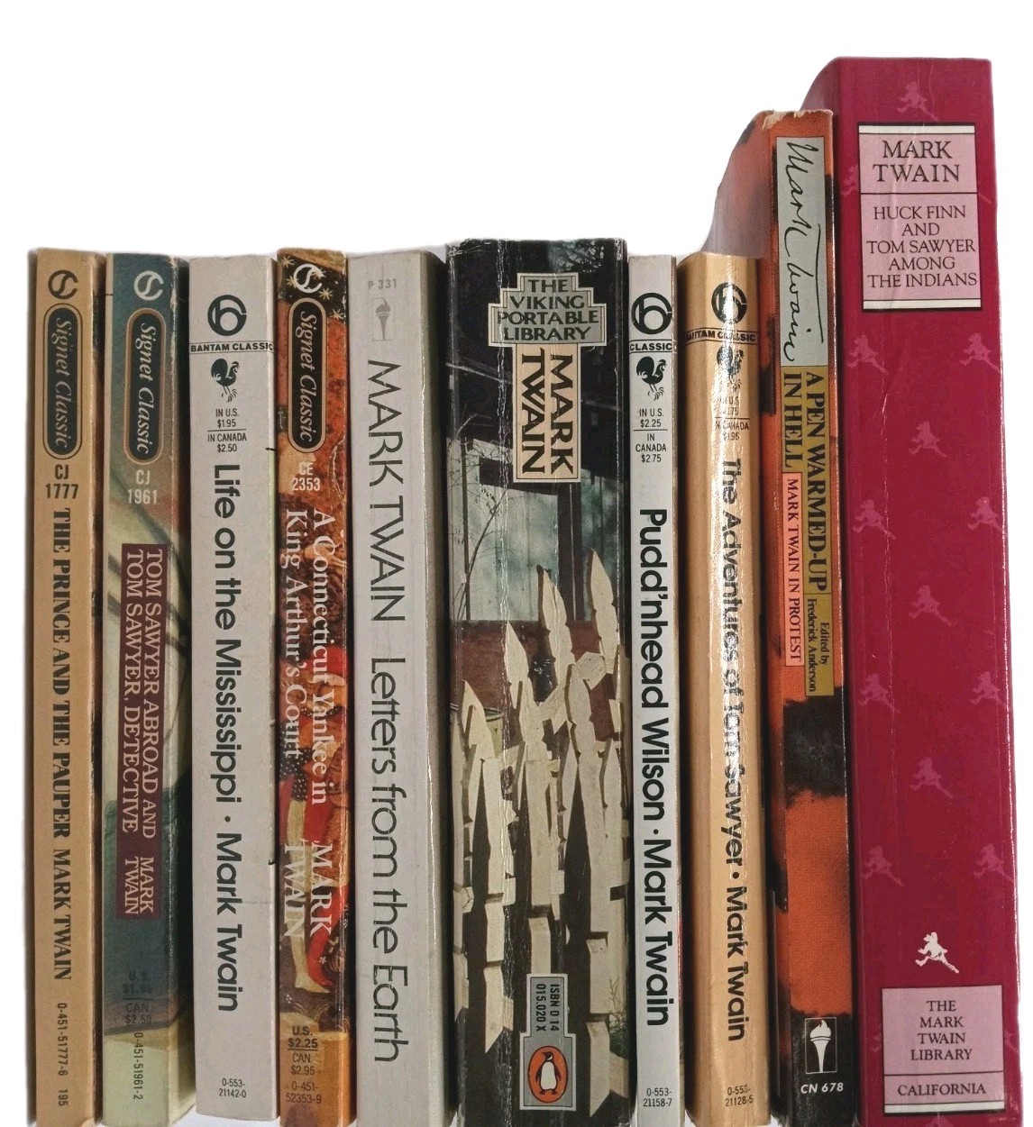 10 Mark Twain Book Lot Tom Sawyer Huck Finn Prince Pauper Pudd’nhead Wilson