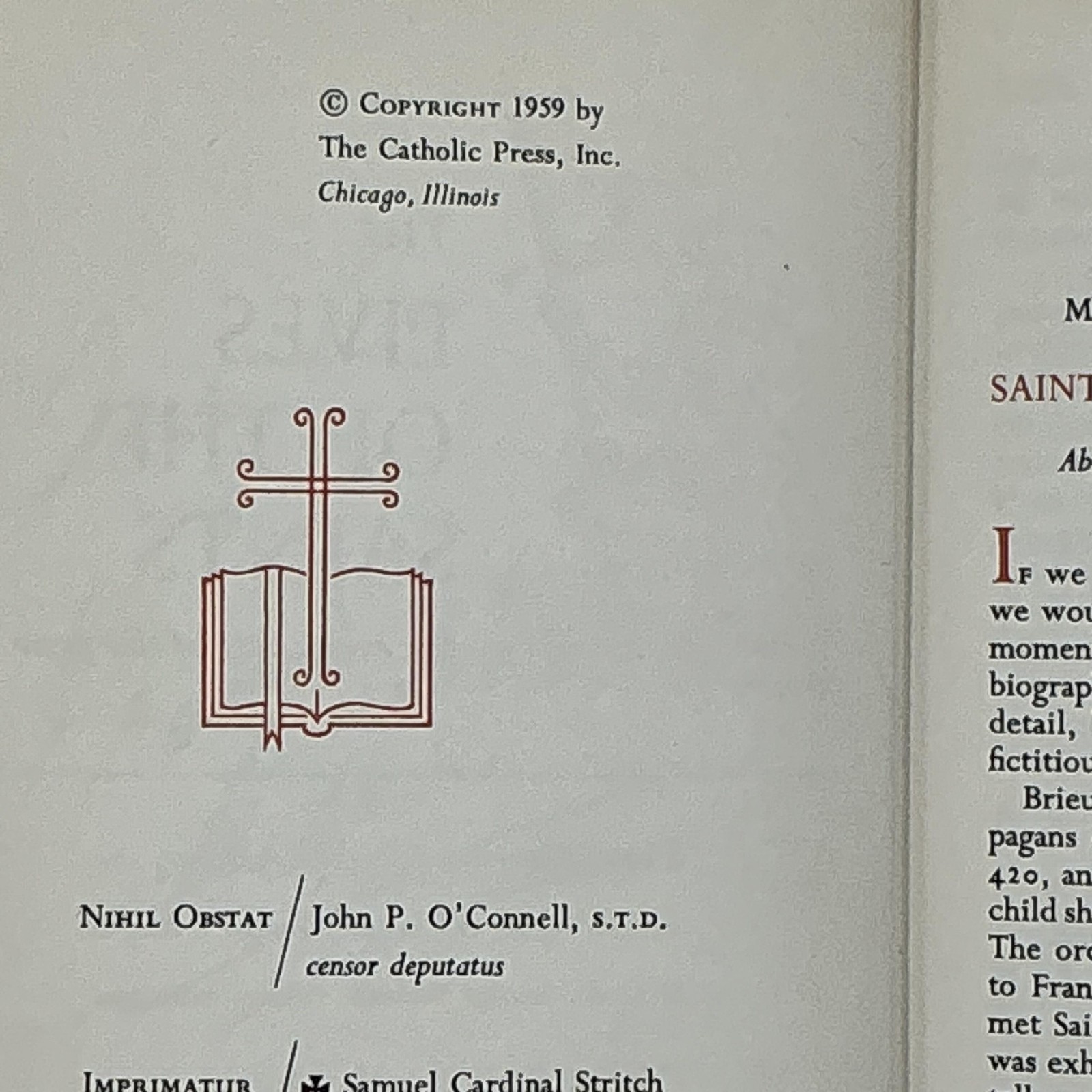 LIVES OF THE SAINTS Alban Butler Lib. Of Catholic Devotion HC Cream Faux Leather