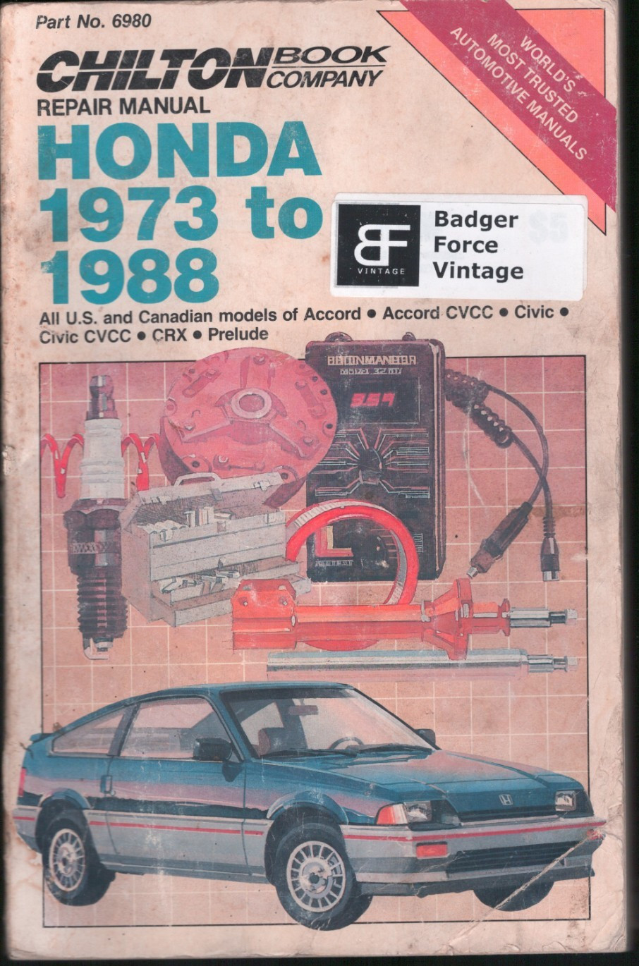 Honda 1973-1988 Repair Manual by Chilton MN1623
