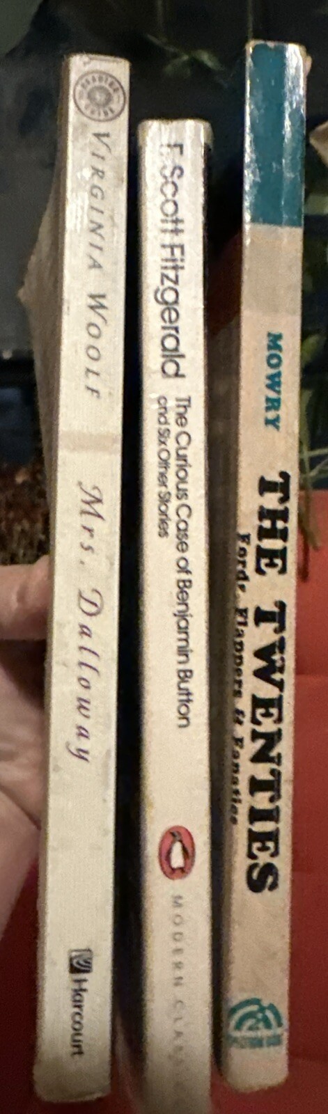 1920’s 3x PB Book Lot: Virginia Woolf; F. Scott Fitzgerald & Twenties, Mowry Ed.