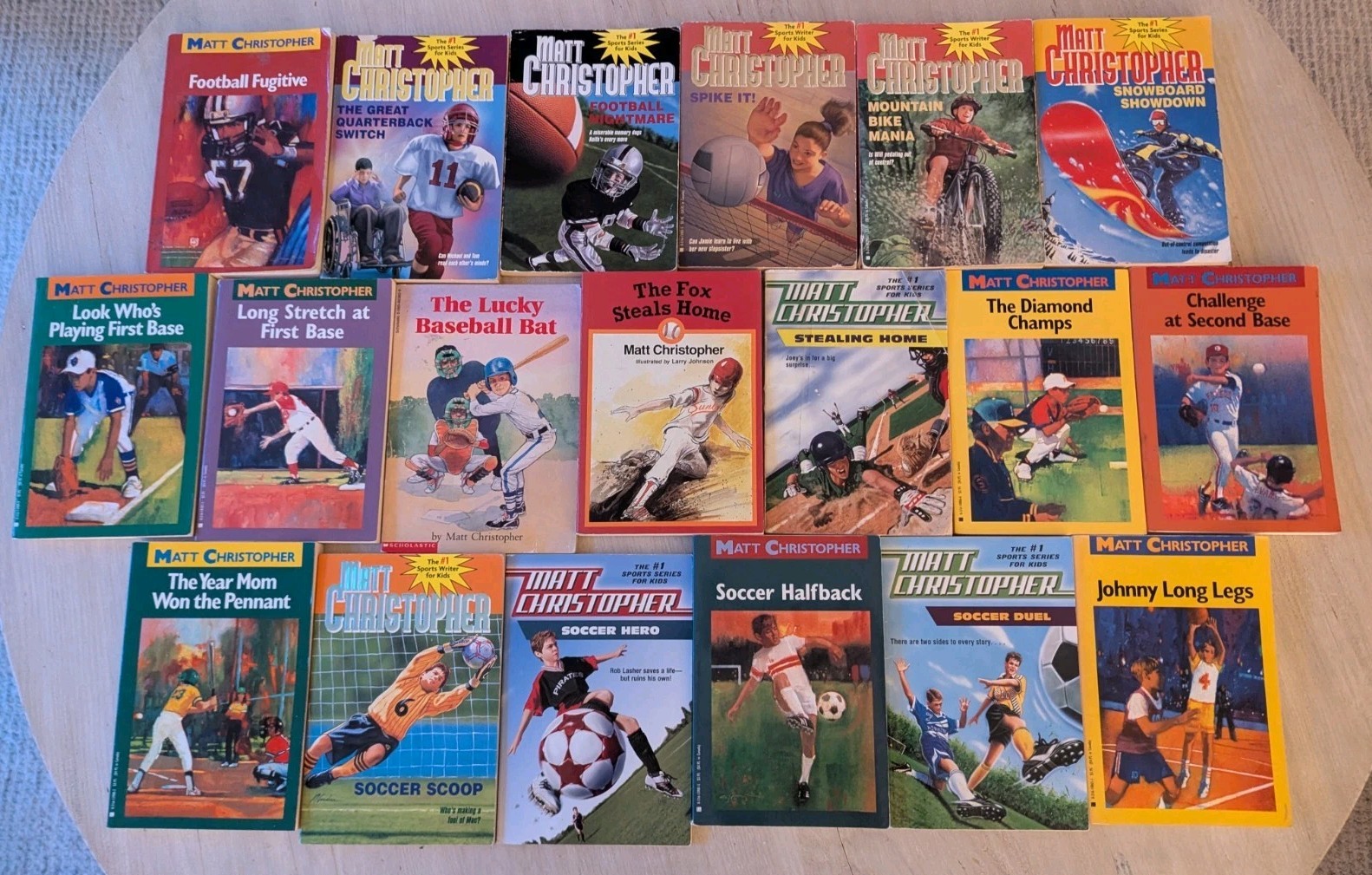 Matt Christopher Sports Books Lot 19 Baseball Football Soccer PB Children