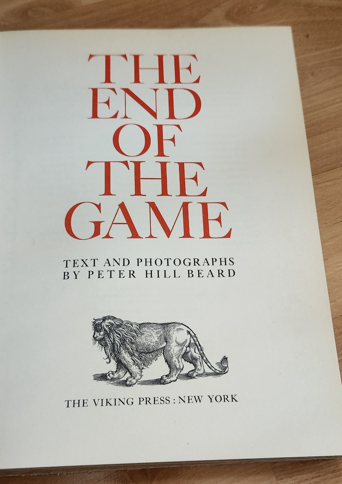 The End of the Game Peter Beard 1st Edition HC Dustjacket ICP Insert Read Detail