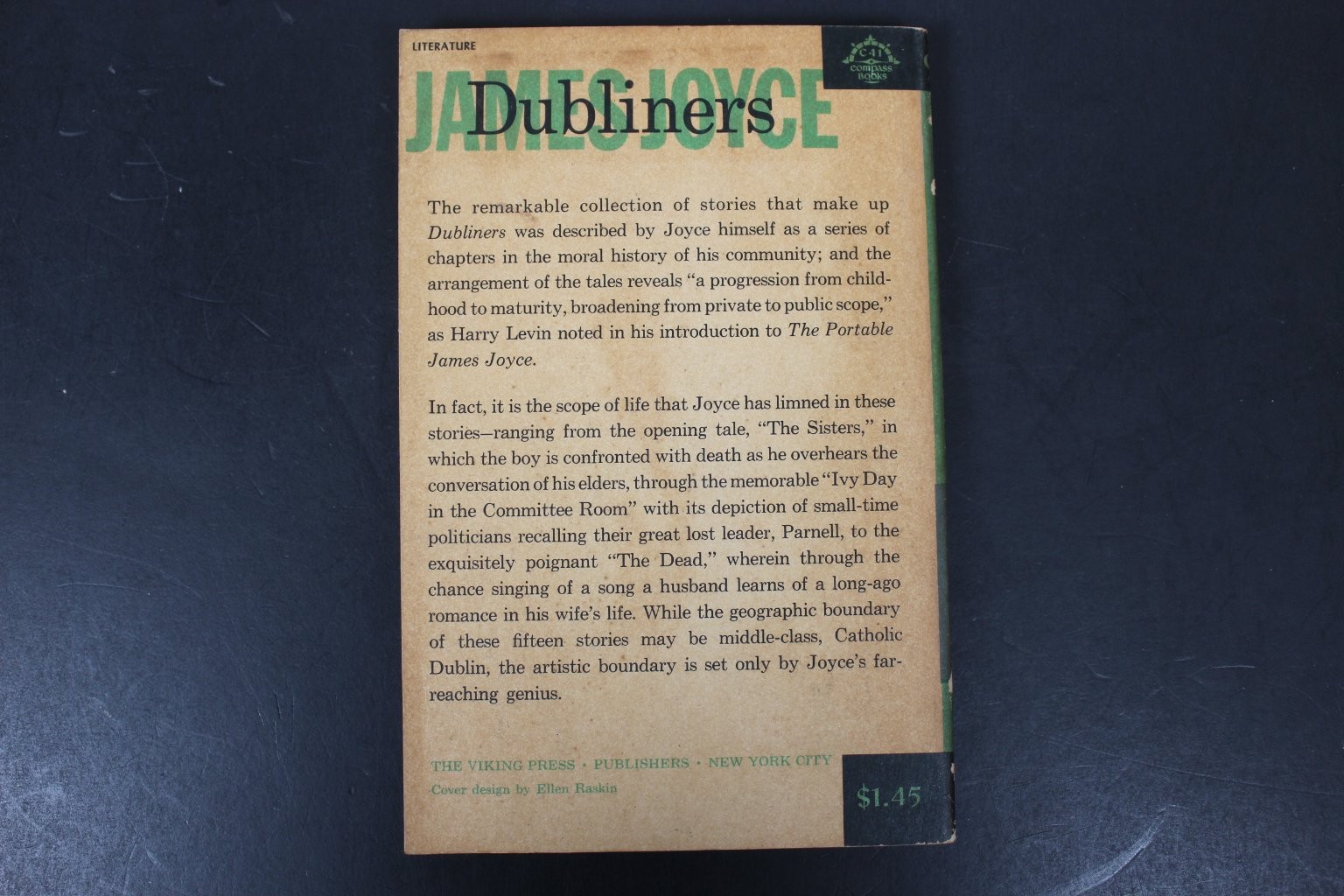 Dubliners James Joyce 1964 Fourteenth Printing Compass Books Viking Press PB