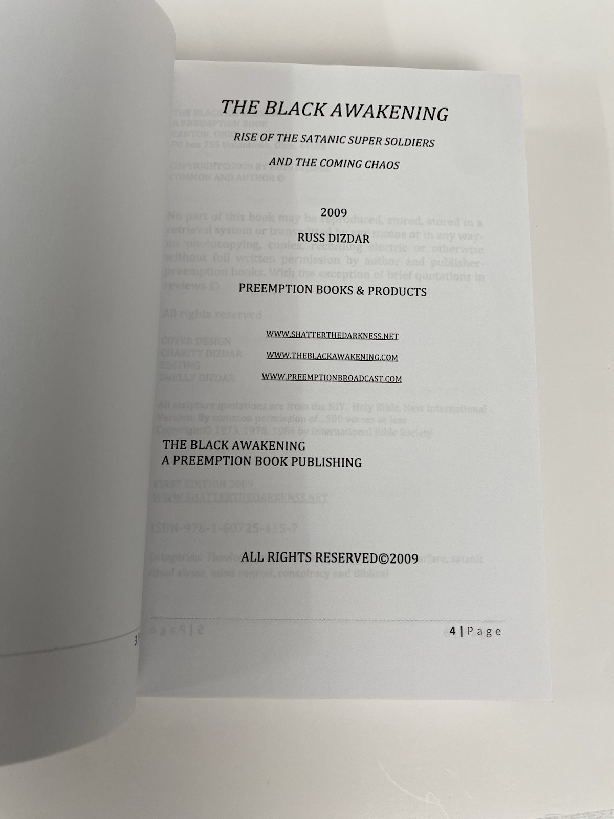 Russ Dizdar Black Awakening Book,Workbook & Spiritual Warfare Manual Trio HTF