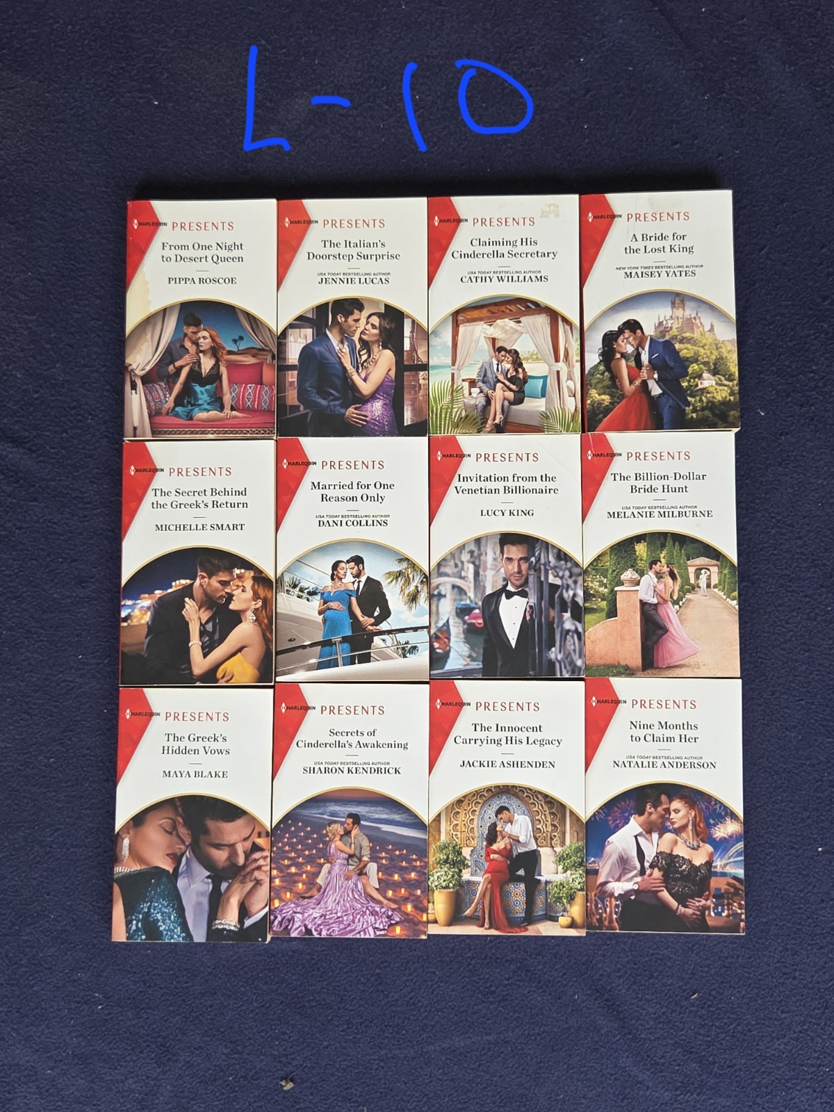 7 Lots Of 12 Harlequin Paperback Romance Novels. See Description For Lot#s