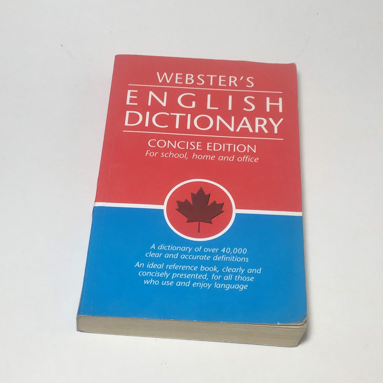 Webster’s English Dictionary Concise Edition – paperback n/a