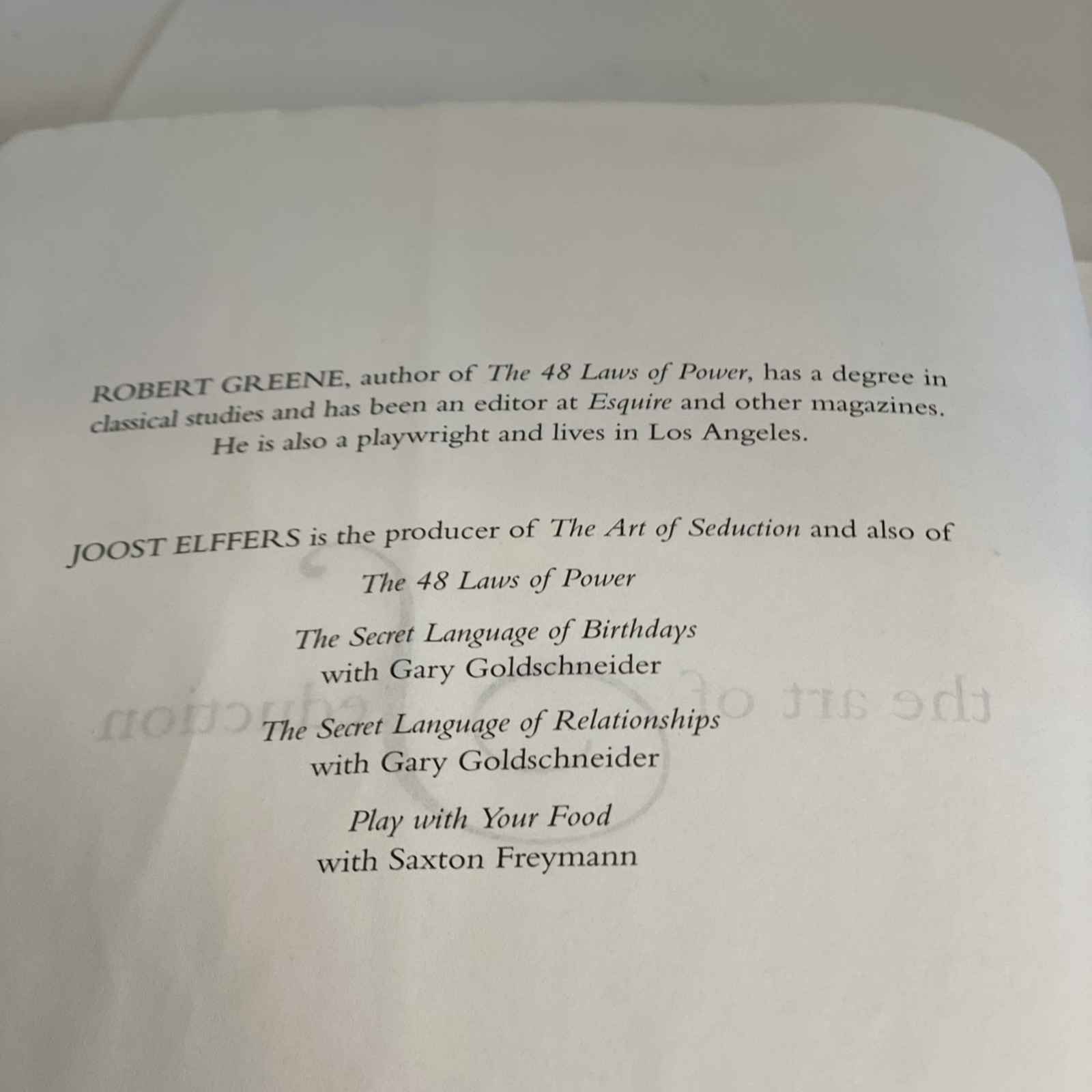 The Art of Seduction – Paperback By Greene, Robert