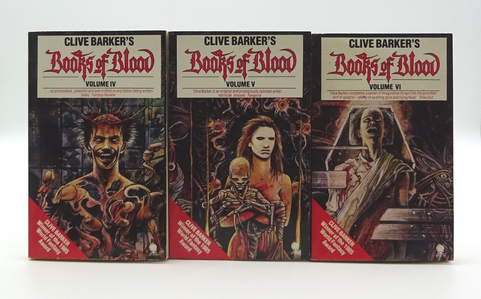 Clive Barker’s Books of Blood 3-Volume Set 4-6 IV V VI PB 1st Print Sphere 1985