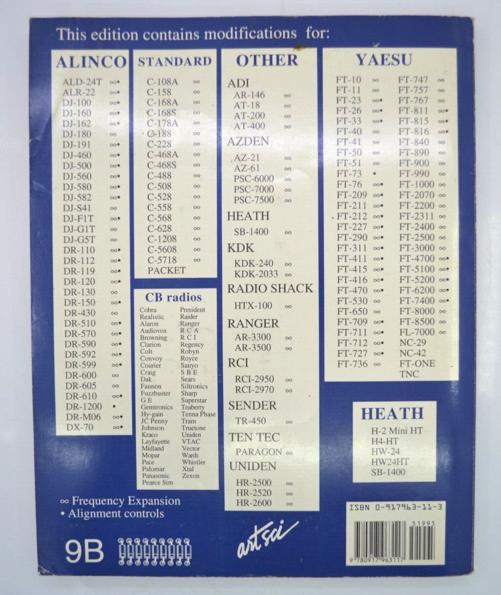 Radio Tech Modifications & Alignment Controls Edition 9B Alinco Standard Yaesu