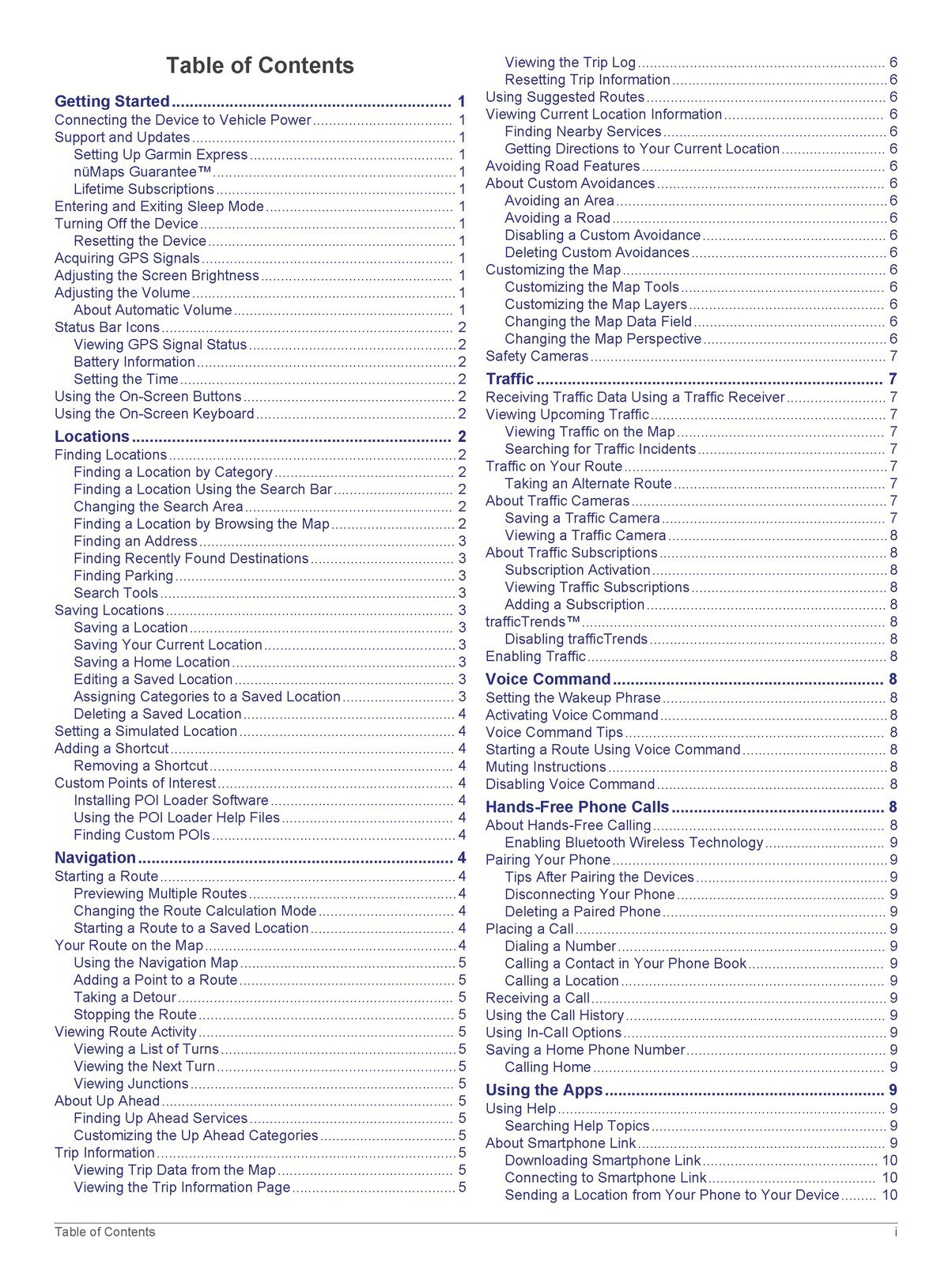 GARMIN Nuvi 2407 2408 2507 2508 Series Owners Manual 2013, SPIRAL BINDER, FRONT