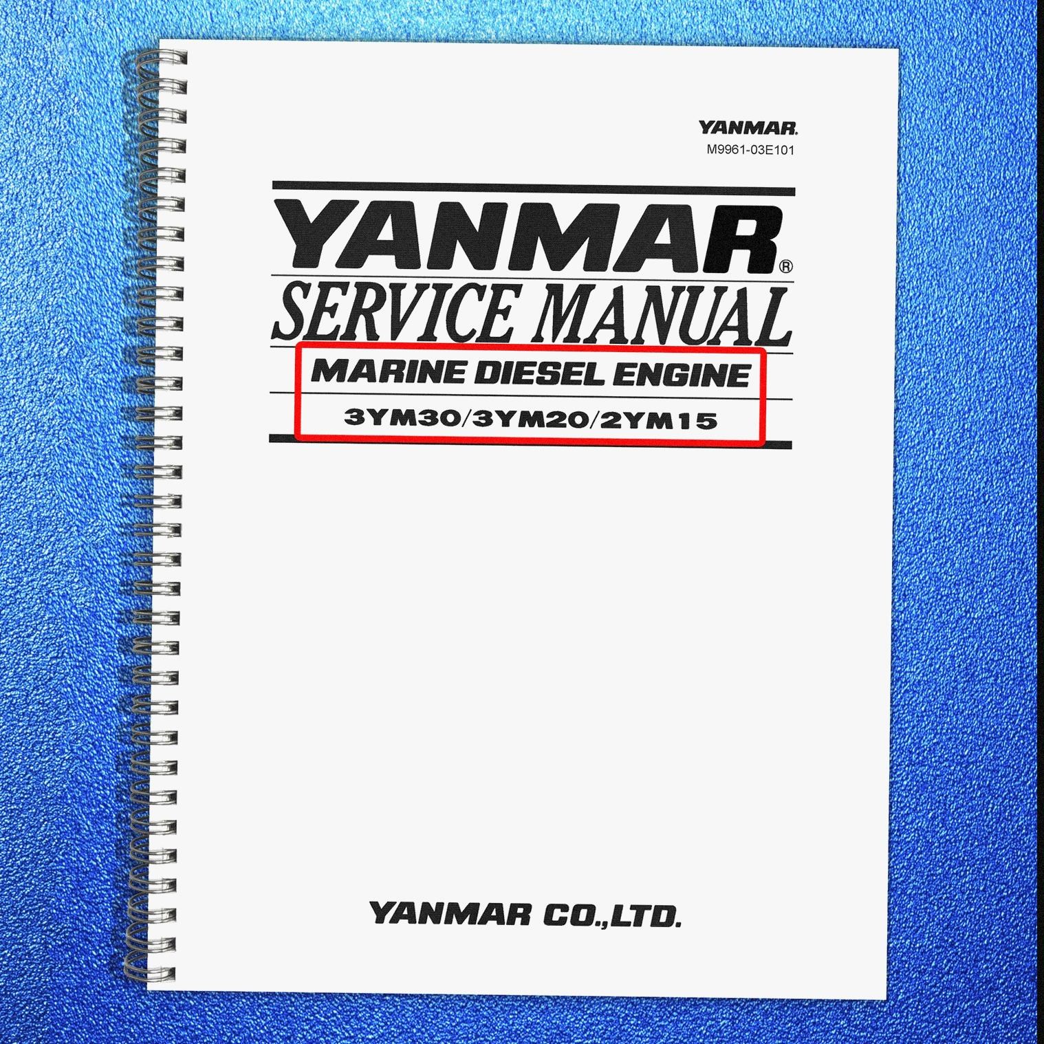 YANMAR 3YM30 3YM20 2YM15 Marine Diesel Engine Service Manual , FOLDOUTS