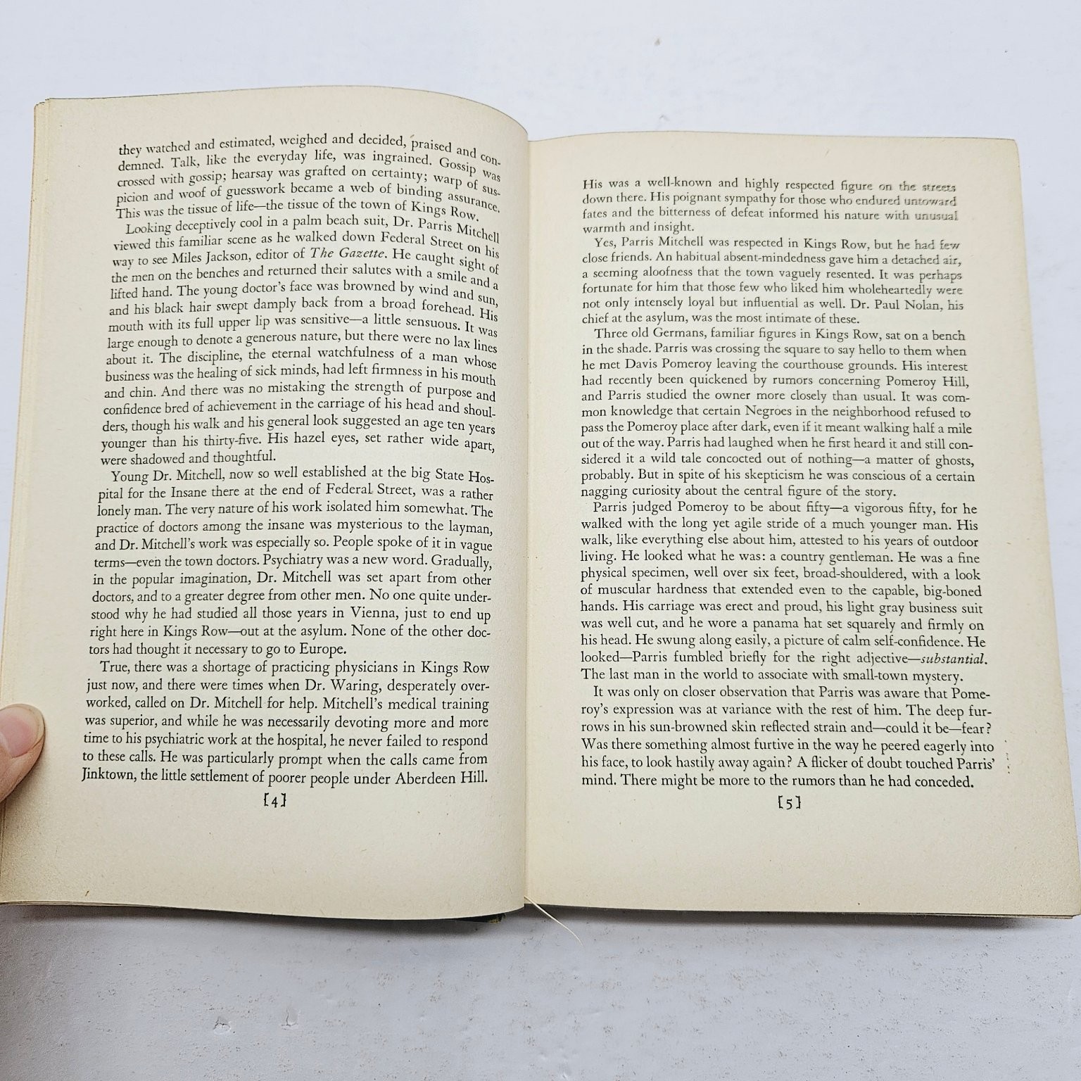 Vintage 1948 Novel – Parris Mitchell of Kings Row by Bellamann – HC