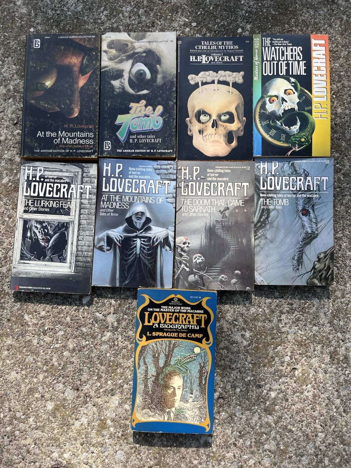 Lot of 9 H.P. LOVECRAFT Beagle Del Rey & More Horror Paperback Books
