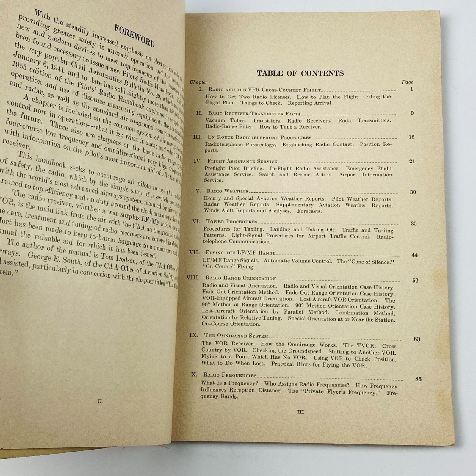 1954 US DOC Department of Commerce Pilots Radio Handbook Manual No. 102 VTG