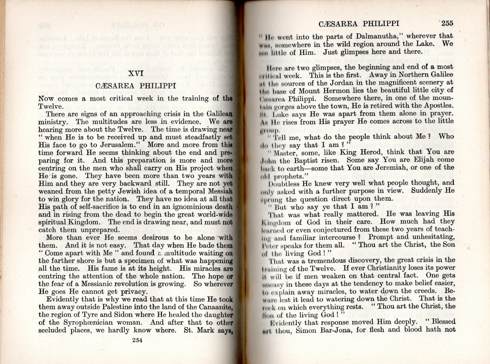A PEOPLE’S LIFE of CHRIST 1926 Hardcover 429 pages J. PATERSON SMYTHE Christan