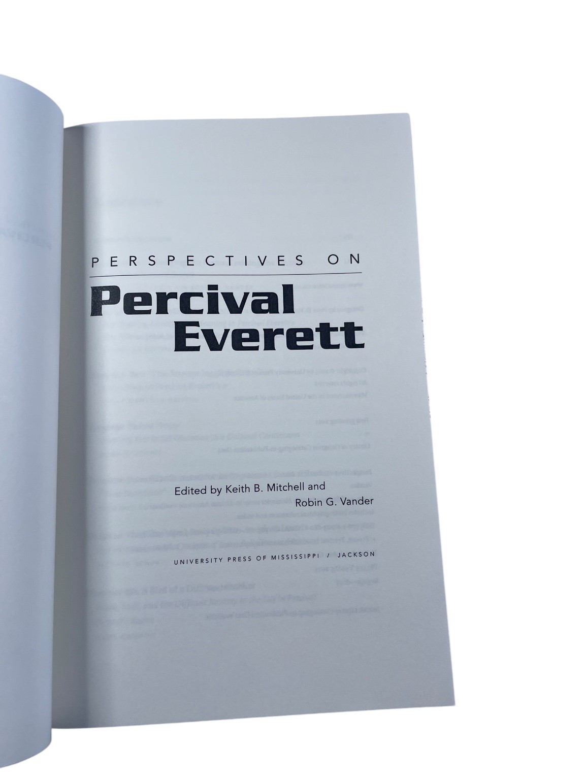 Perspectives on Percival Everett Mitchell Vander 2013 Literary Criticism Univ