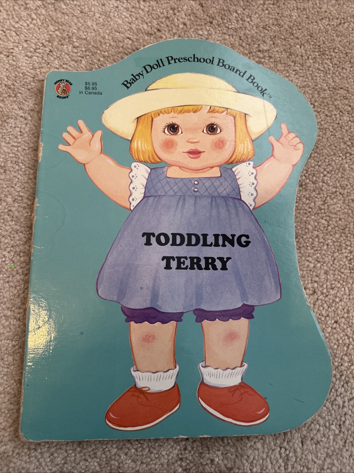 Vintage Baby Doll Preschool Board Book Toddling Terry – 1989