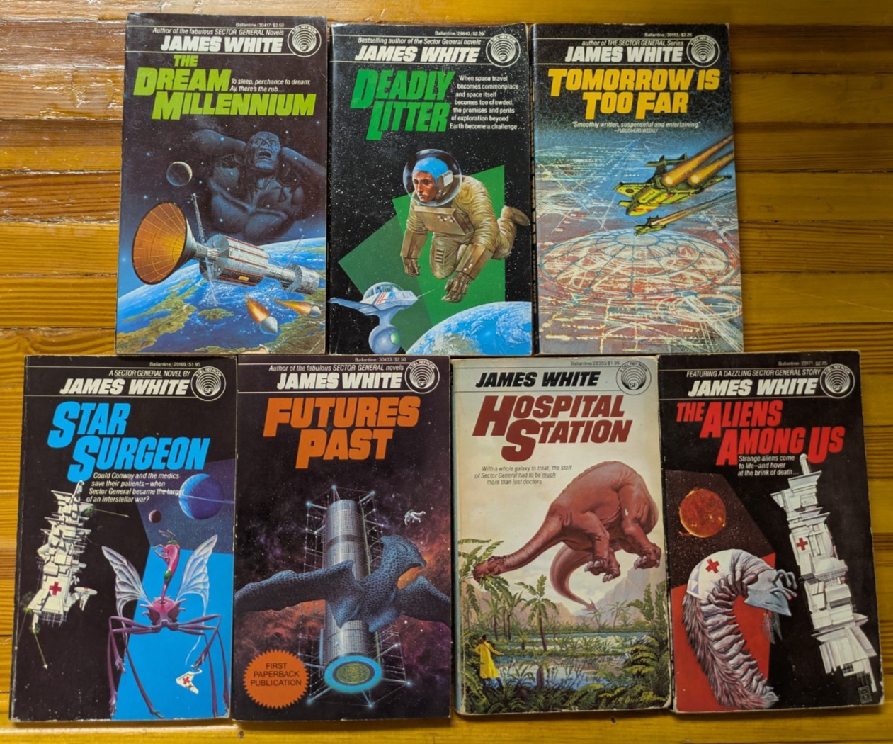 LOT of 7 VTG Science Fiction Paperback Books James White Sector General