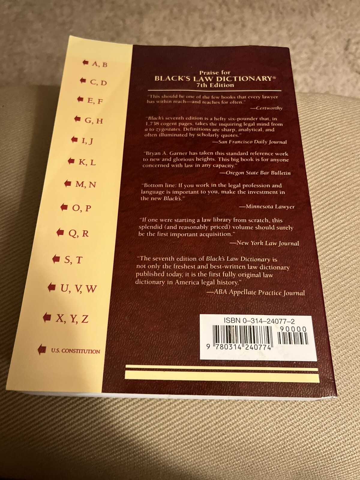 Blacks Law Dictionary, 7th Edition by Black, Henry Campbell|Garner, Bryan