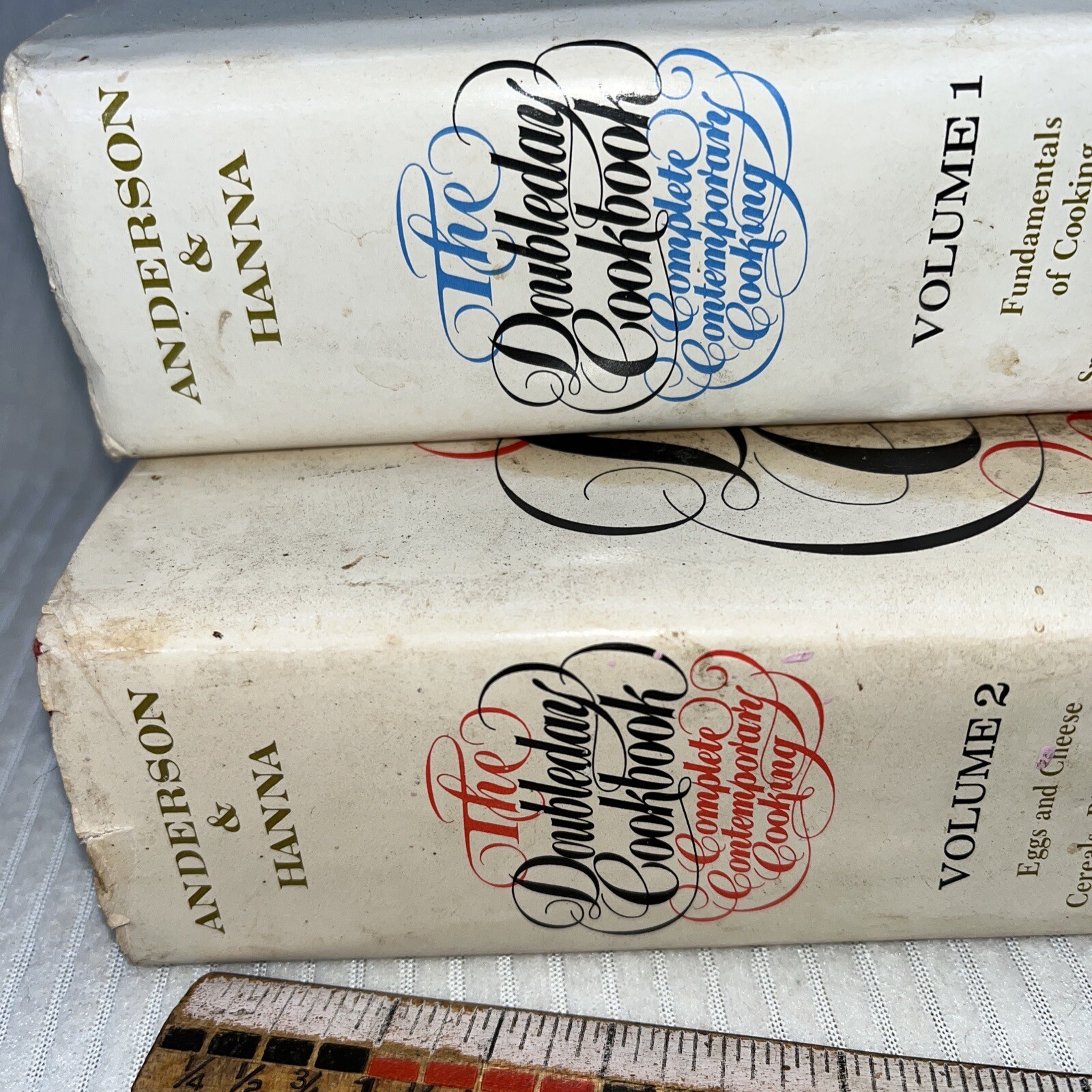 1975 The Doubleday Cookbook Complete Contemporary Cooking Volumes 1 & 2 Books
