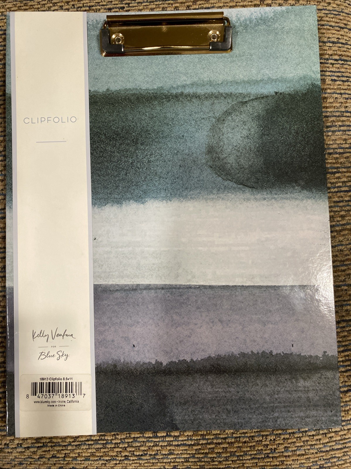 Blue Sky Kelly Ventura Clipfolio w/Note Pad-Pocket Refillable 8.5 X11