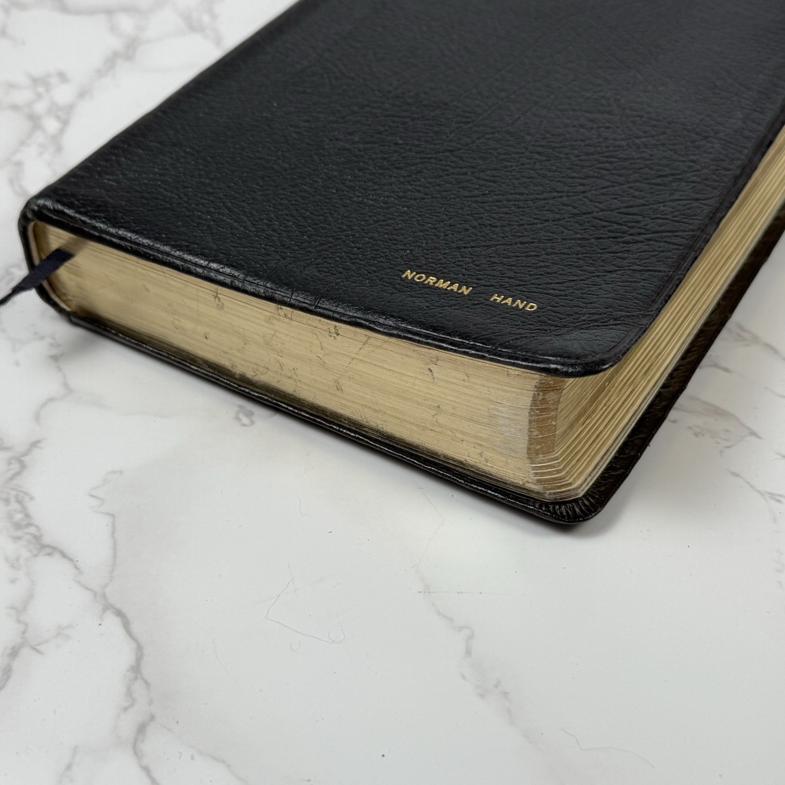 Vintage Holy Bible Verse Reference Holman Black Gold Page Edges Old & New Test.