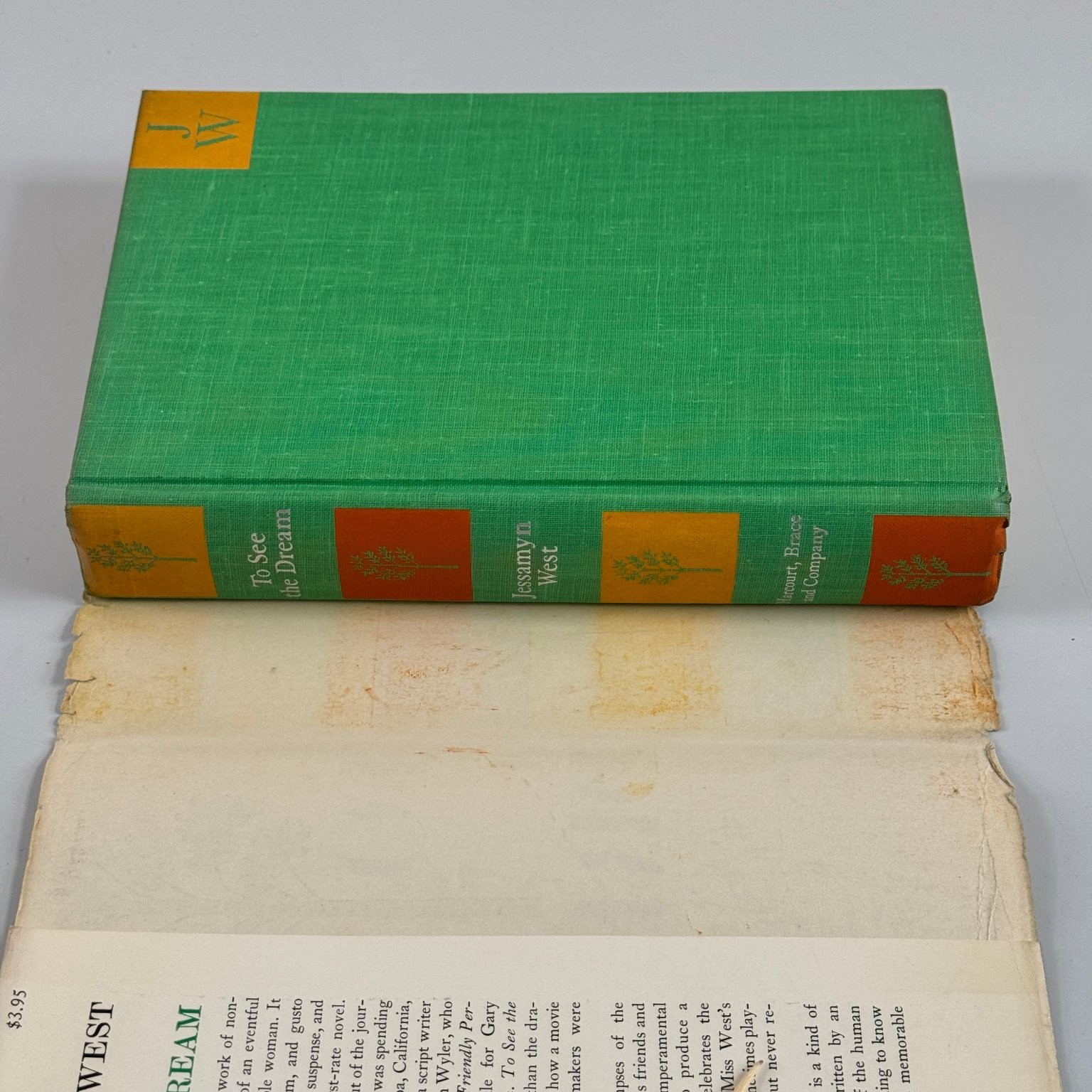 To See the Dream Jessamyn West 1957 First Edition Autobiography Harcourt Brace