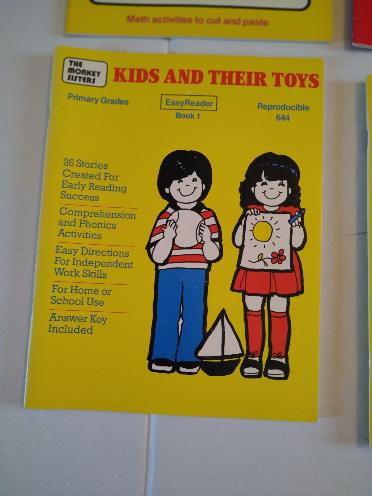 Easy Reader Book 1, Kids and Their Toys, 56 Reproducible Pages