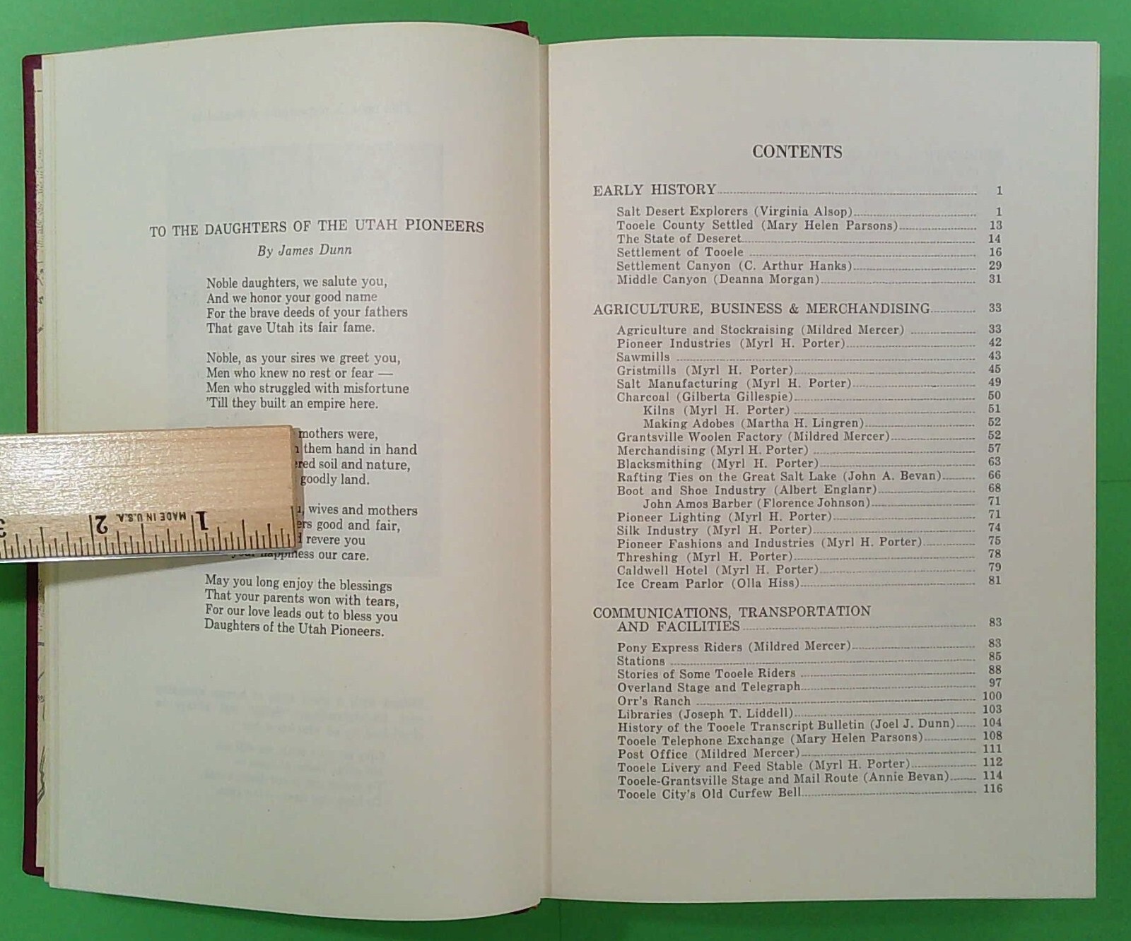 History of Tooele County (Utah), 1961, First Edition, hard cover (A609)