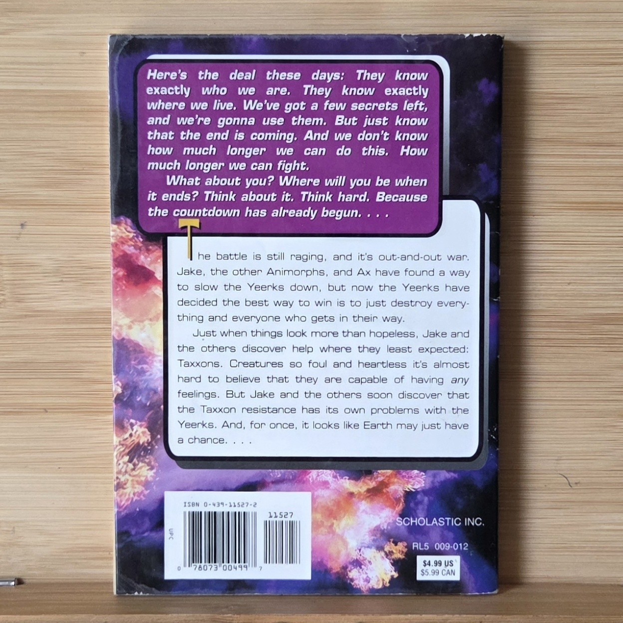 Animorphs – #53 The Answer – K.A. Applegate Paperback Book 2001 1st Printing
