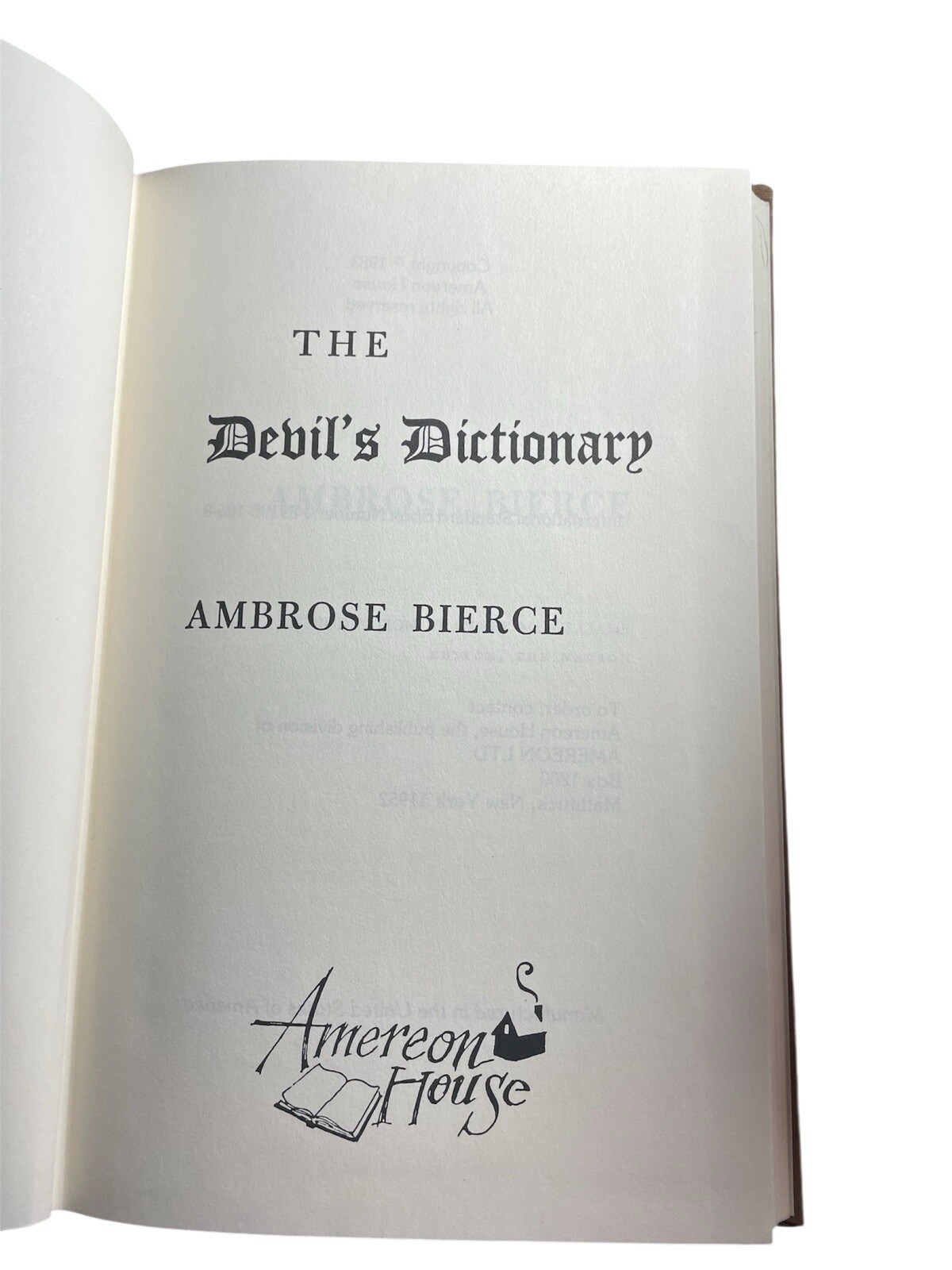 The Devil’s Dictionary – Amereon House – Good