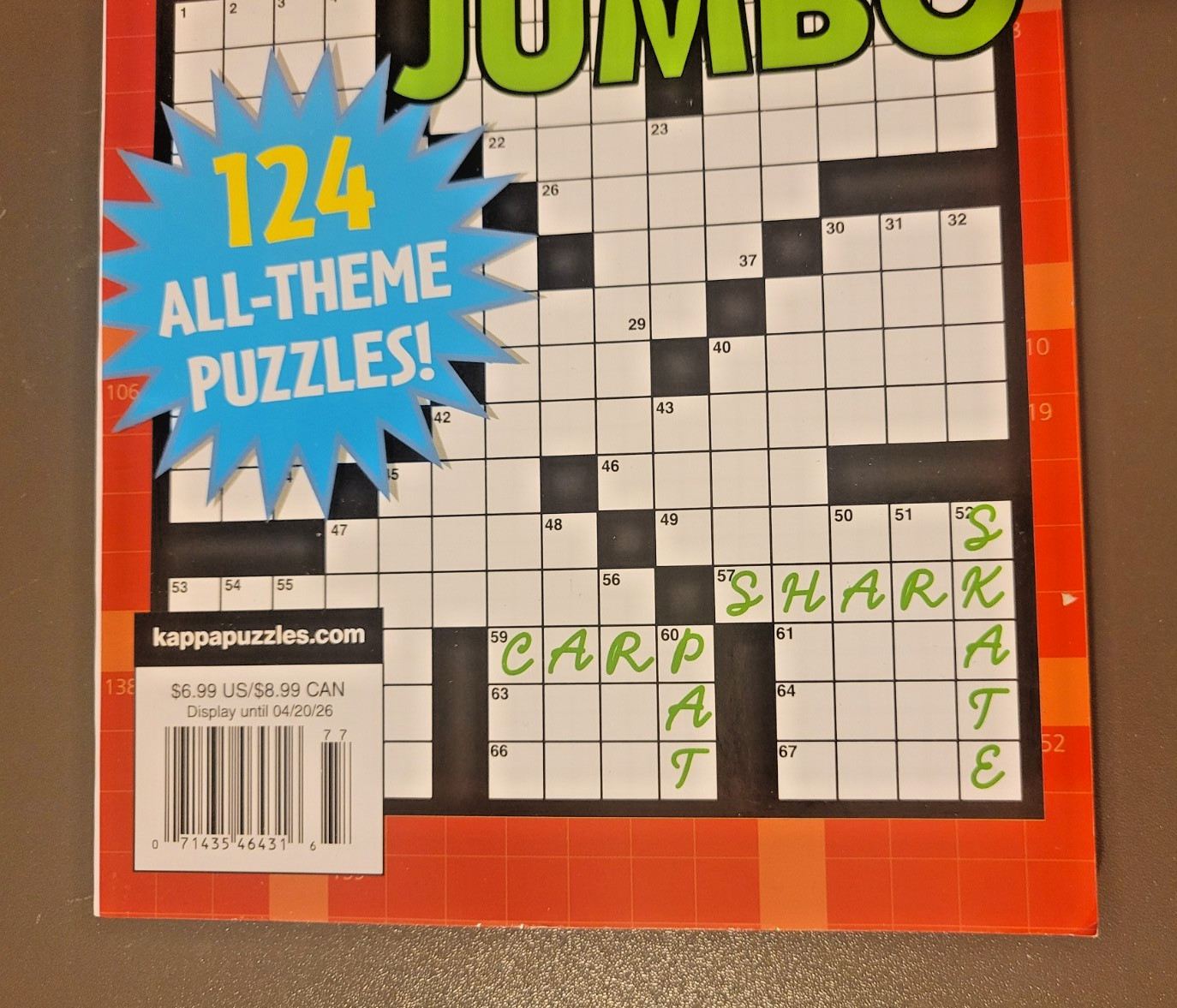 Superb Crosswords Jumbo – by Kappa – Volume 257 – 124 All-Themed Puzzles!