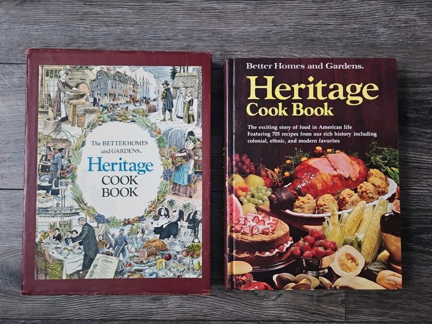 Heritage Cook Book Better Homes and Gardens 1975 Hardcover + Slipcover Gold Page