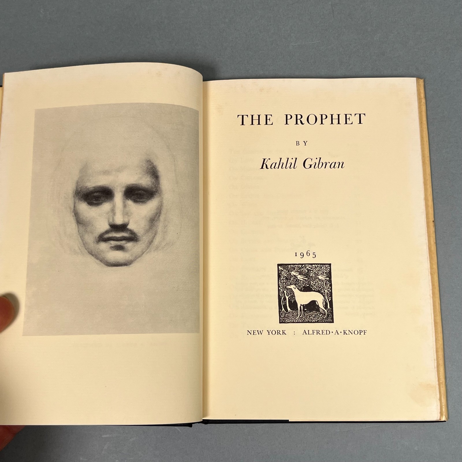 NICE 1965 Ed. The Prophet by Kahlil Gibran – HC Alfred A. Knopf – Vintage Book