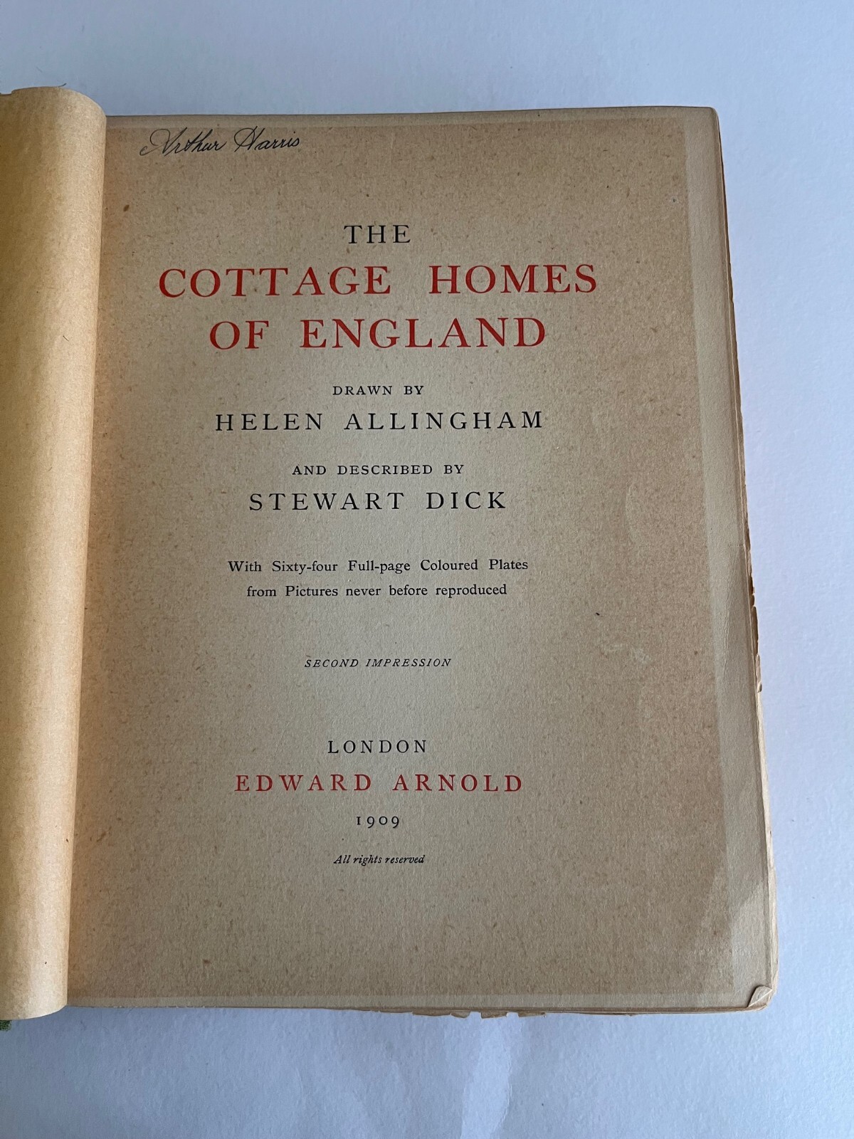 1909 THE COTTAGE HOMES OF ENGLAND ~ Stewart Dick, Helen Allingham, color plates