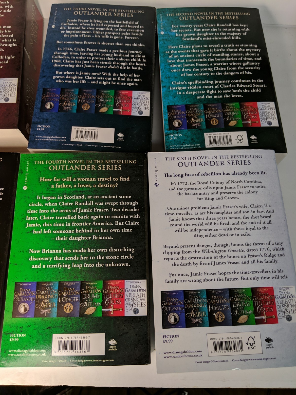 Diana Gabaldon Collection Outlander Series 8 Books Collection Paperback Set