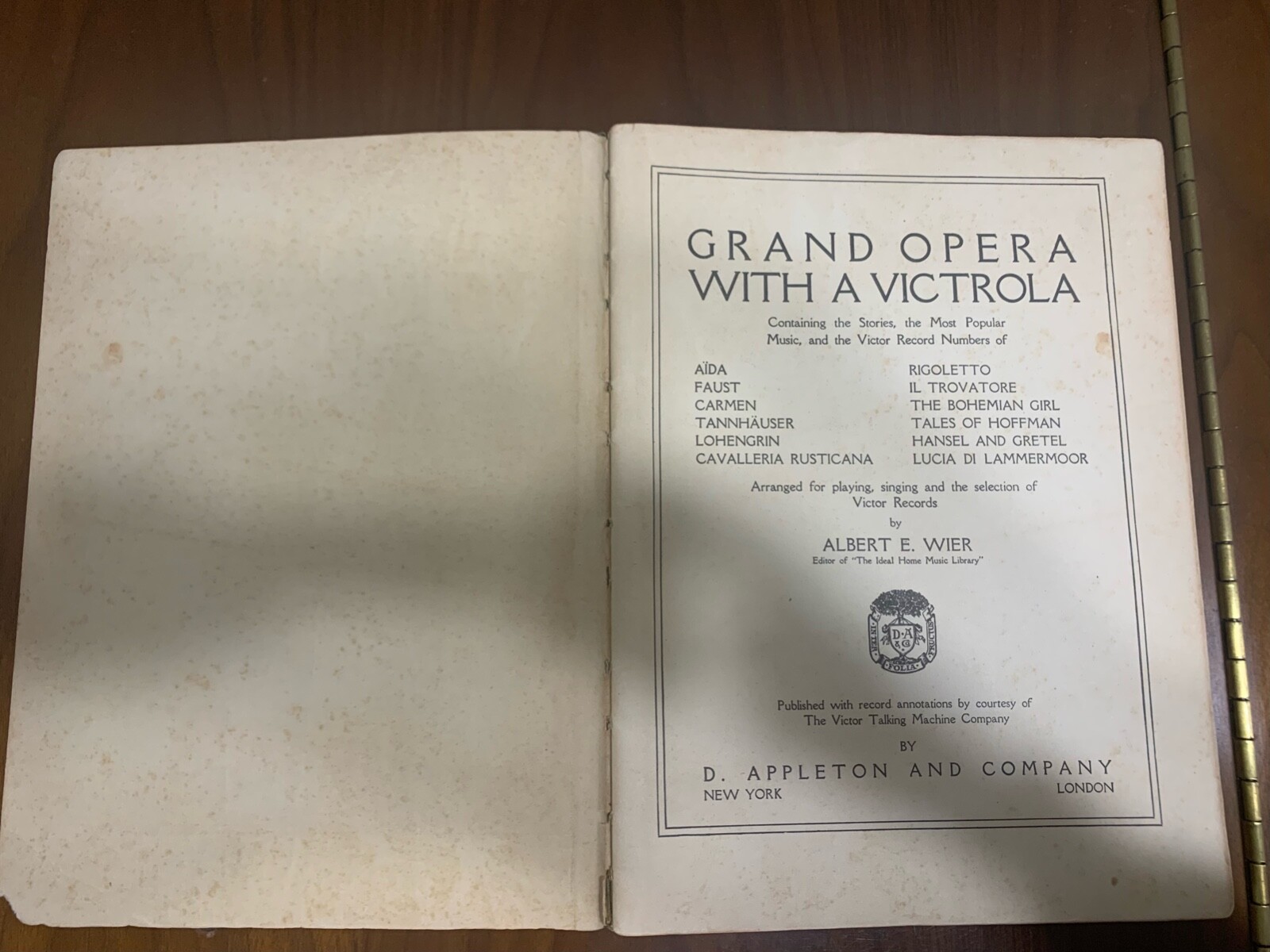 Grand Opera With a Victrola by Albert E. Wier (1916)