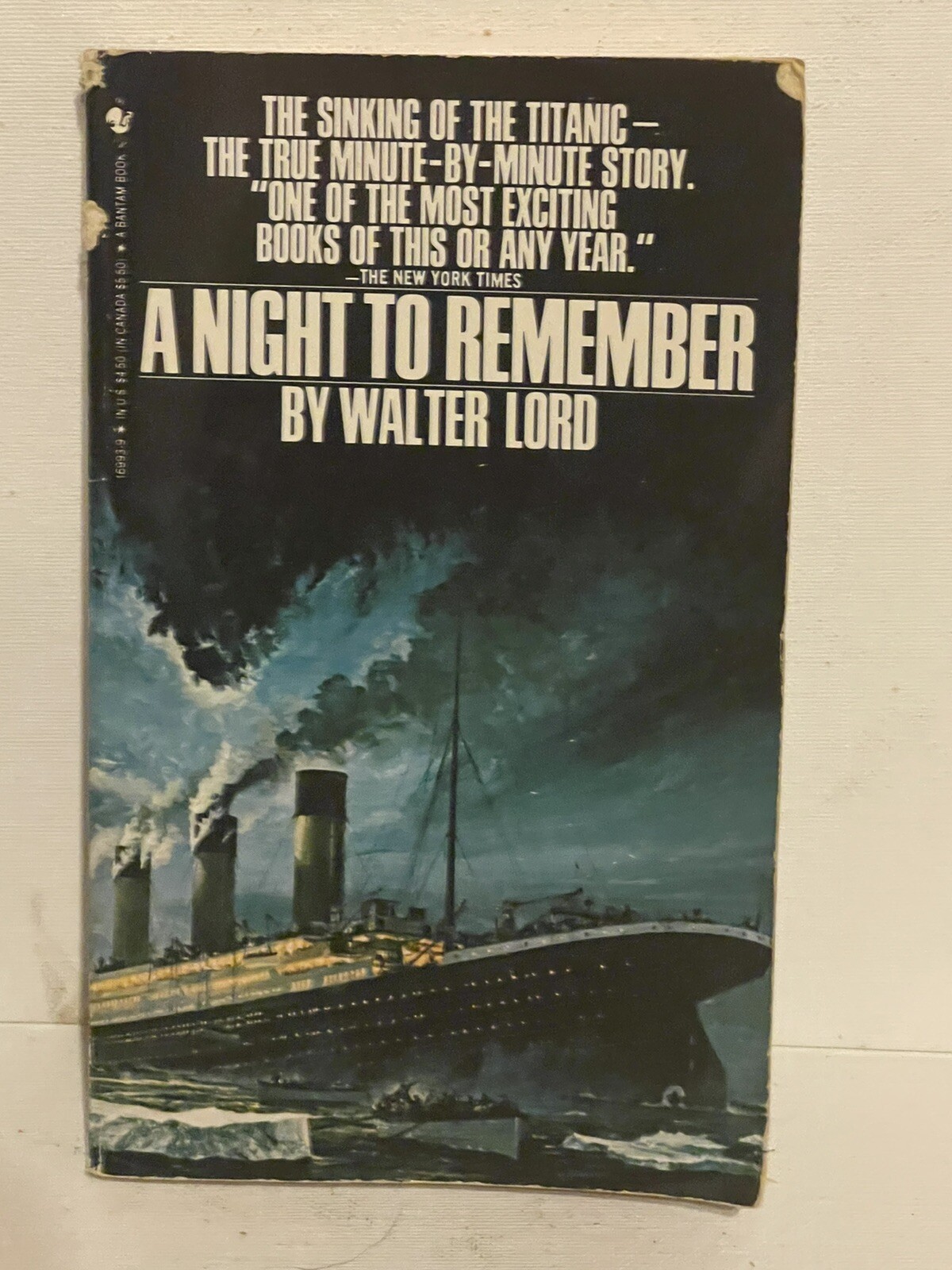 A Night To Remember By Walter Lord Paperback 1956