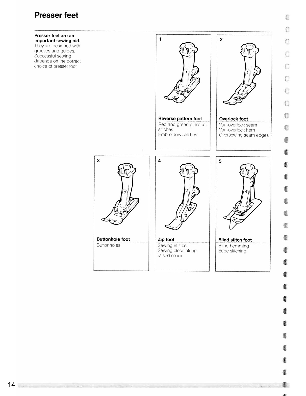 BERNINA 1001 Sewing Machine User Manual – METAL WIRE BOUND – TOUGH COVERS