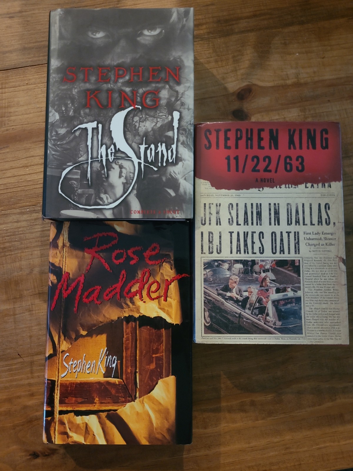 Stephen King Hardcover Book Lot Of 3 Rose Madder, The Stand, 11/22/63