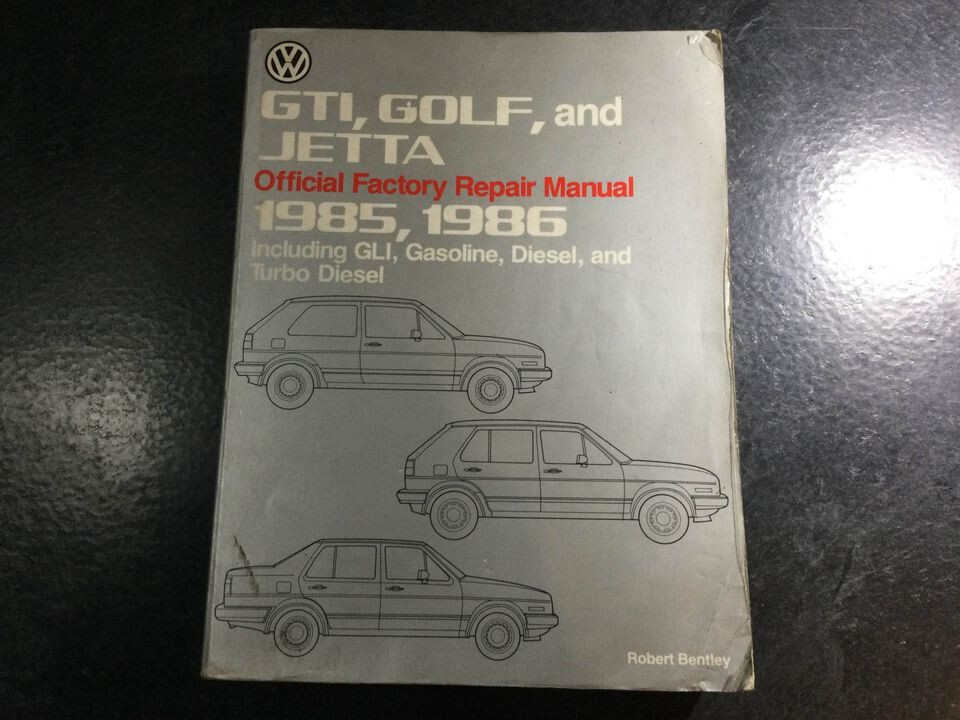 1985-86 VW Golf GTI Jetta A2 Bentley Factory Service Manual 1.8 1.6 Turbo Diesel