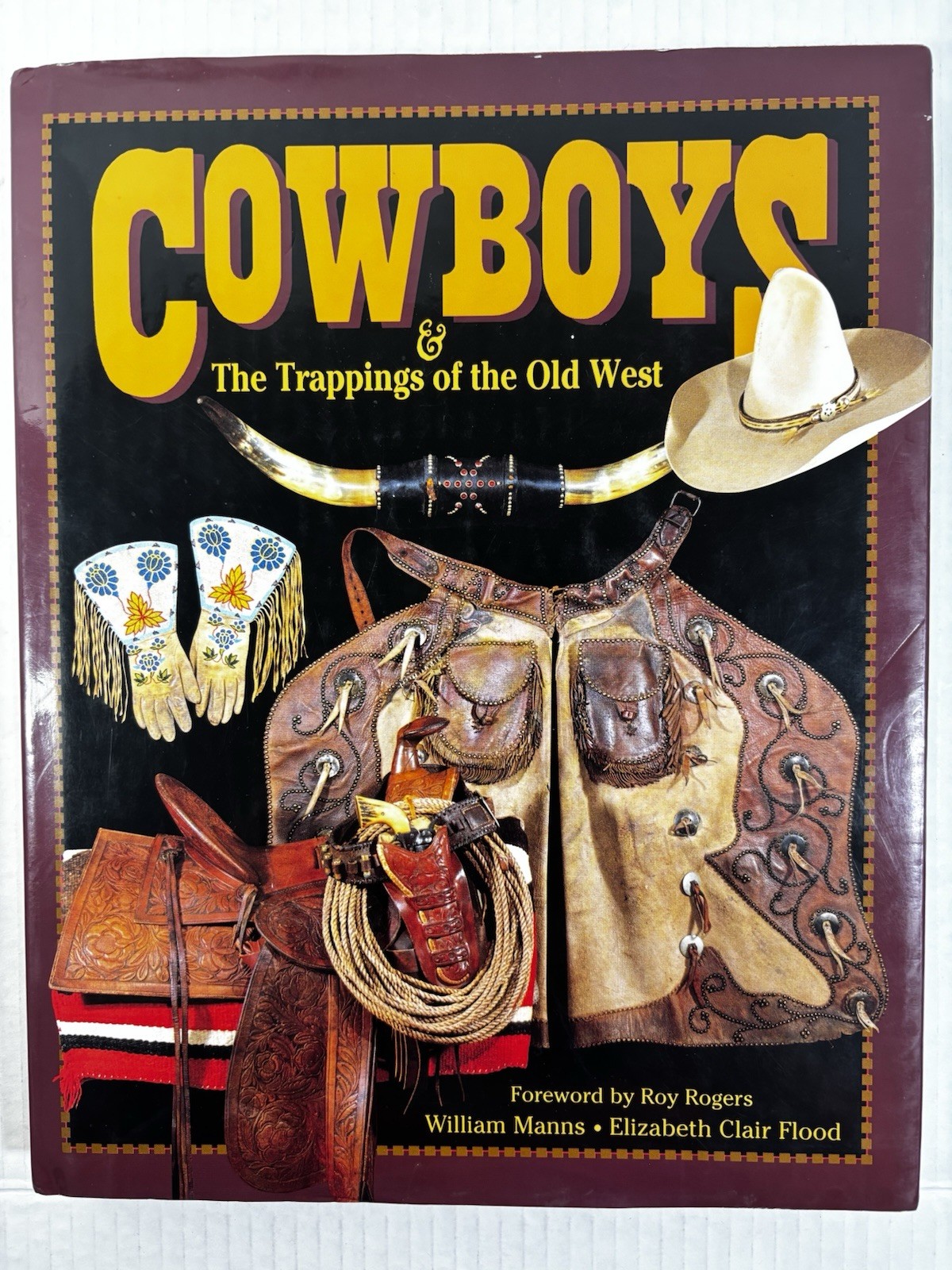Cowboys & Trappings of the Old West HCDJ Book Illustrated Roy Rogers Manns Photo