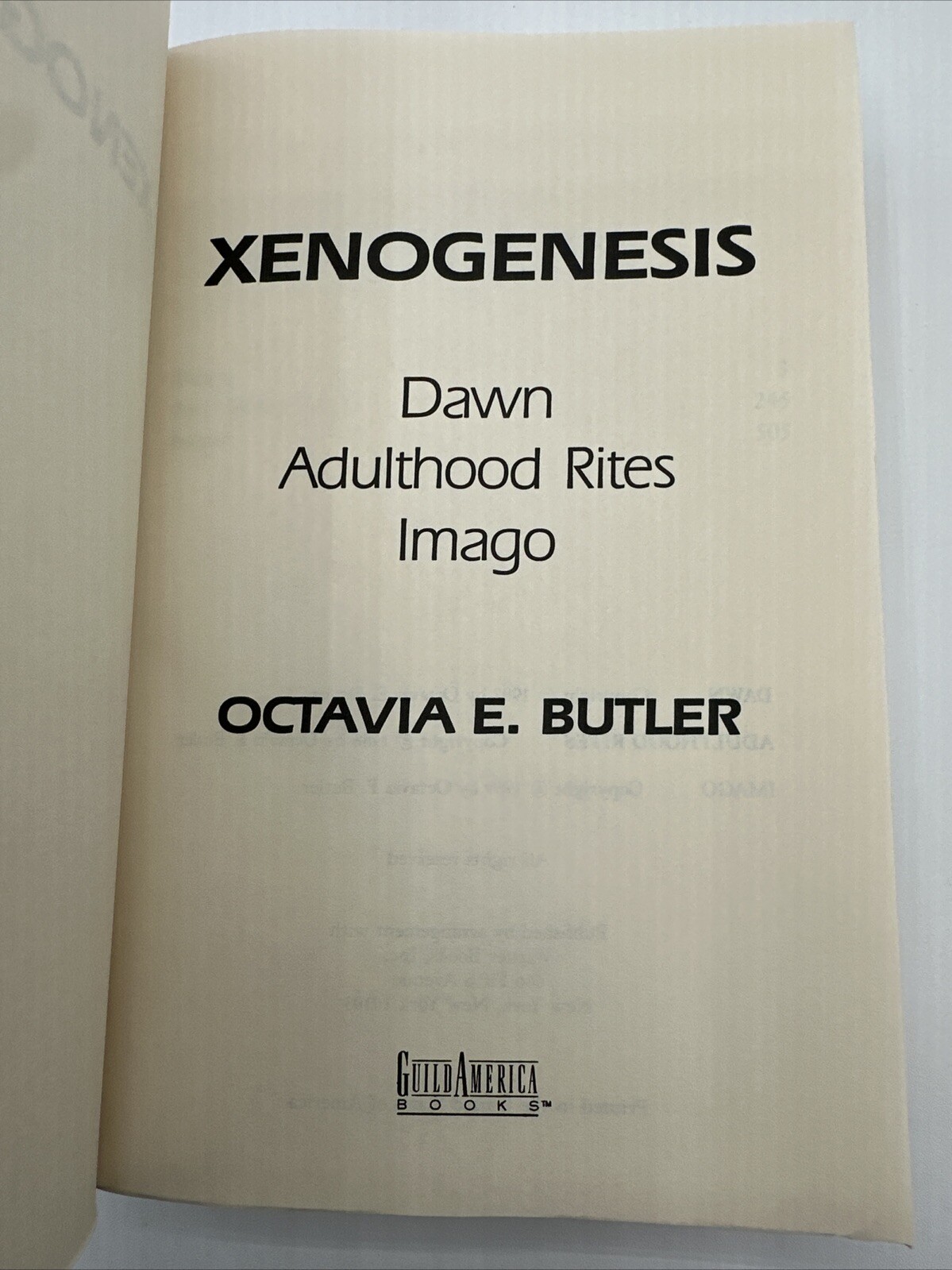 Xenogenesis Octavia E Butler Hardcover 1989 Book Club Guild America