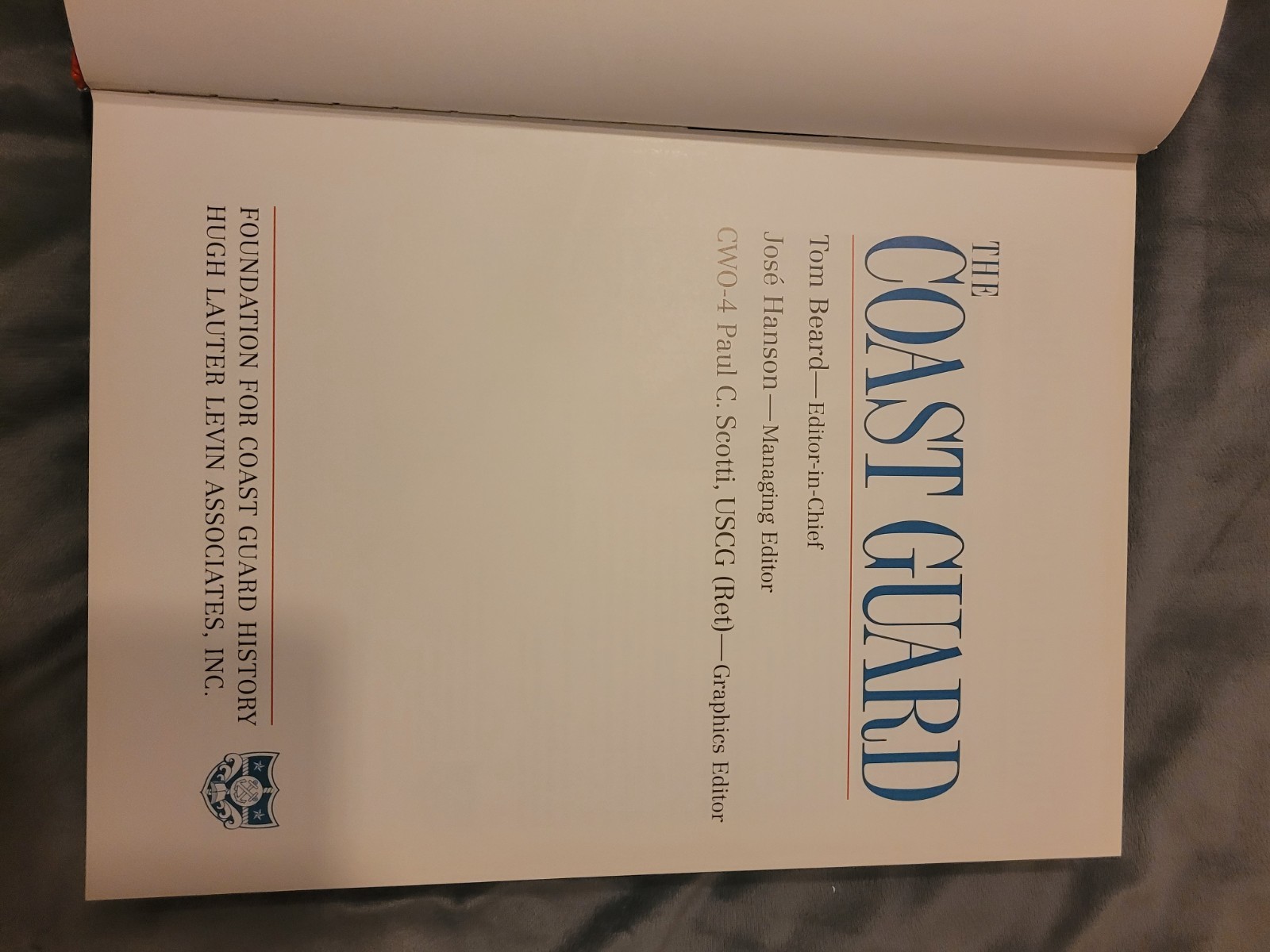 The Coast Guard: Foundation For Coast Guard History Book Raised Seal – Tom Beard